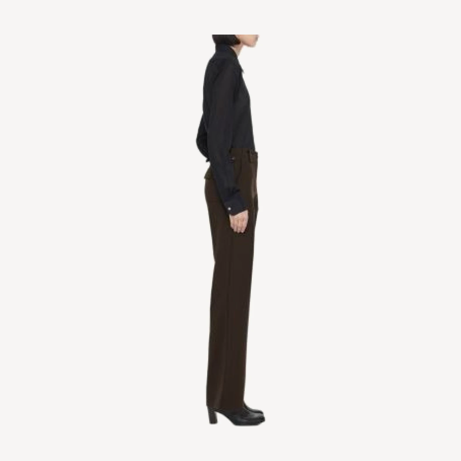 Allsaints Calla Buckle Waist Buttoned Loop Pants