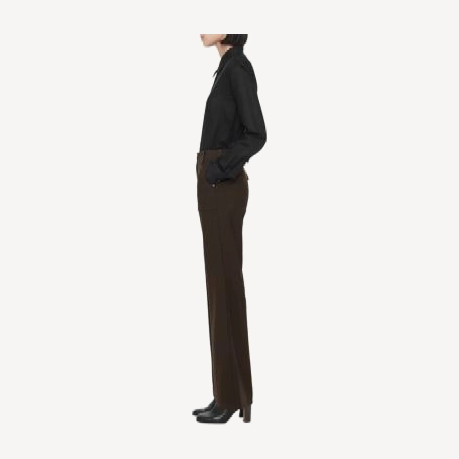 Allsaints Calla Buckle Waist Buttoned Loop Pants