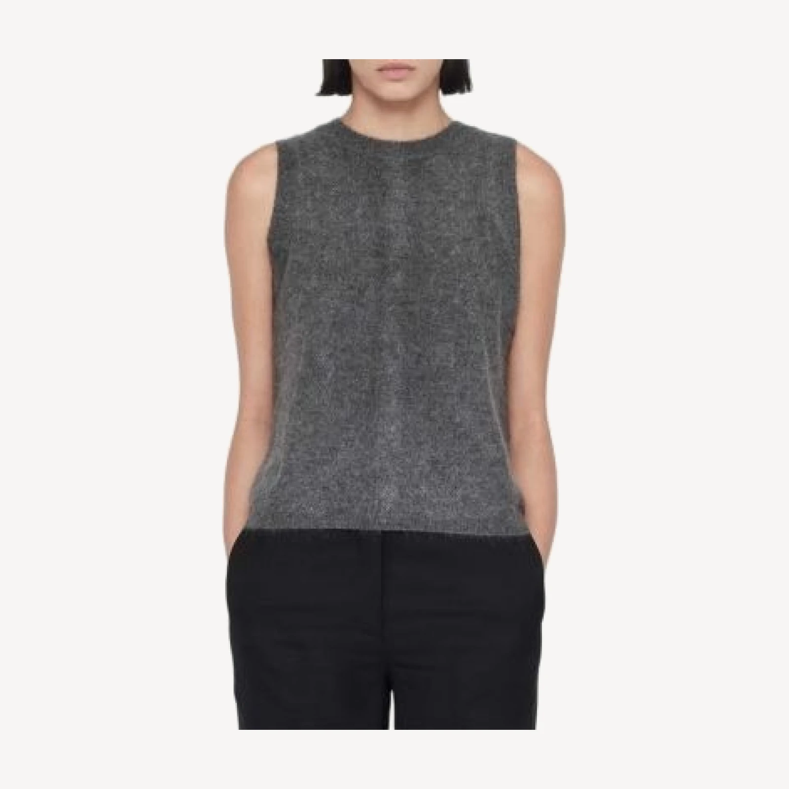 Allsaints Ada Brushed Cashmere Back Button Tank