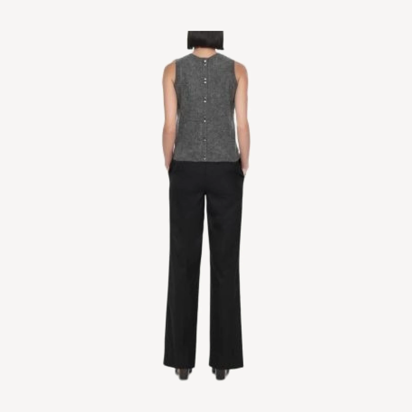 Allsaints Ada Brushed Cashmere Back Button Tank