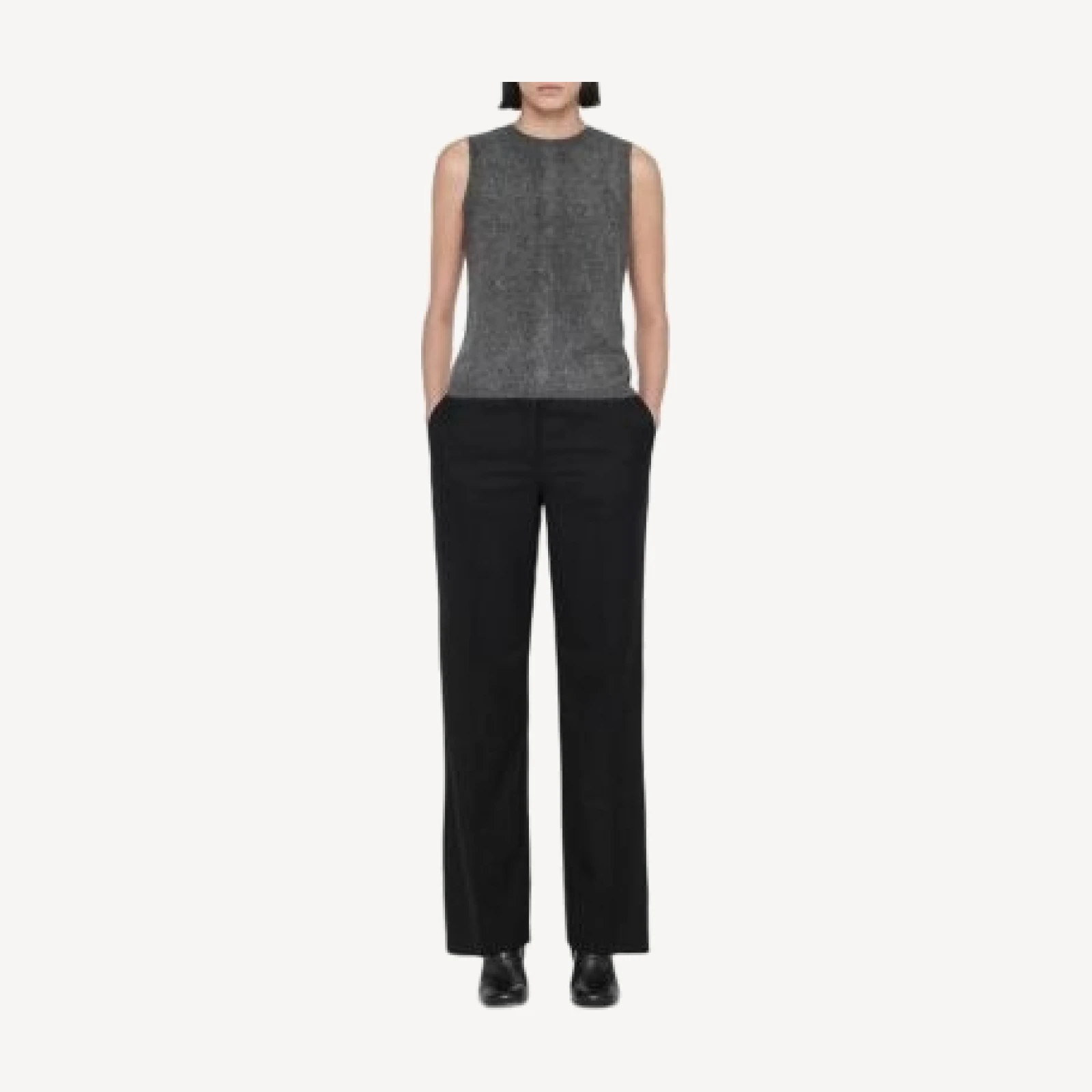 Allsaints Ada Brushed Cashmere Back Button Tank