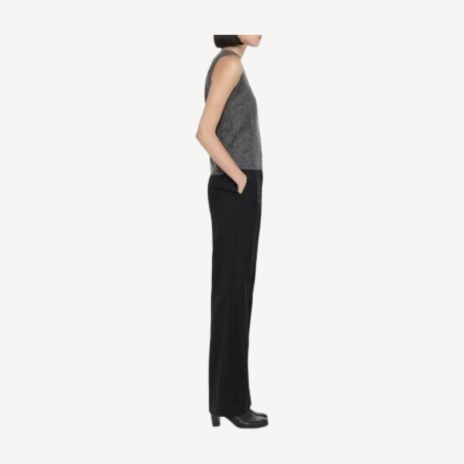 Allsaints Ada Brushed Cashmere Back Button Tank