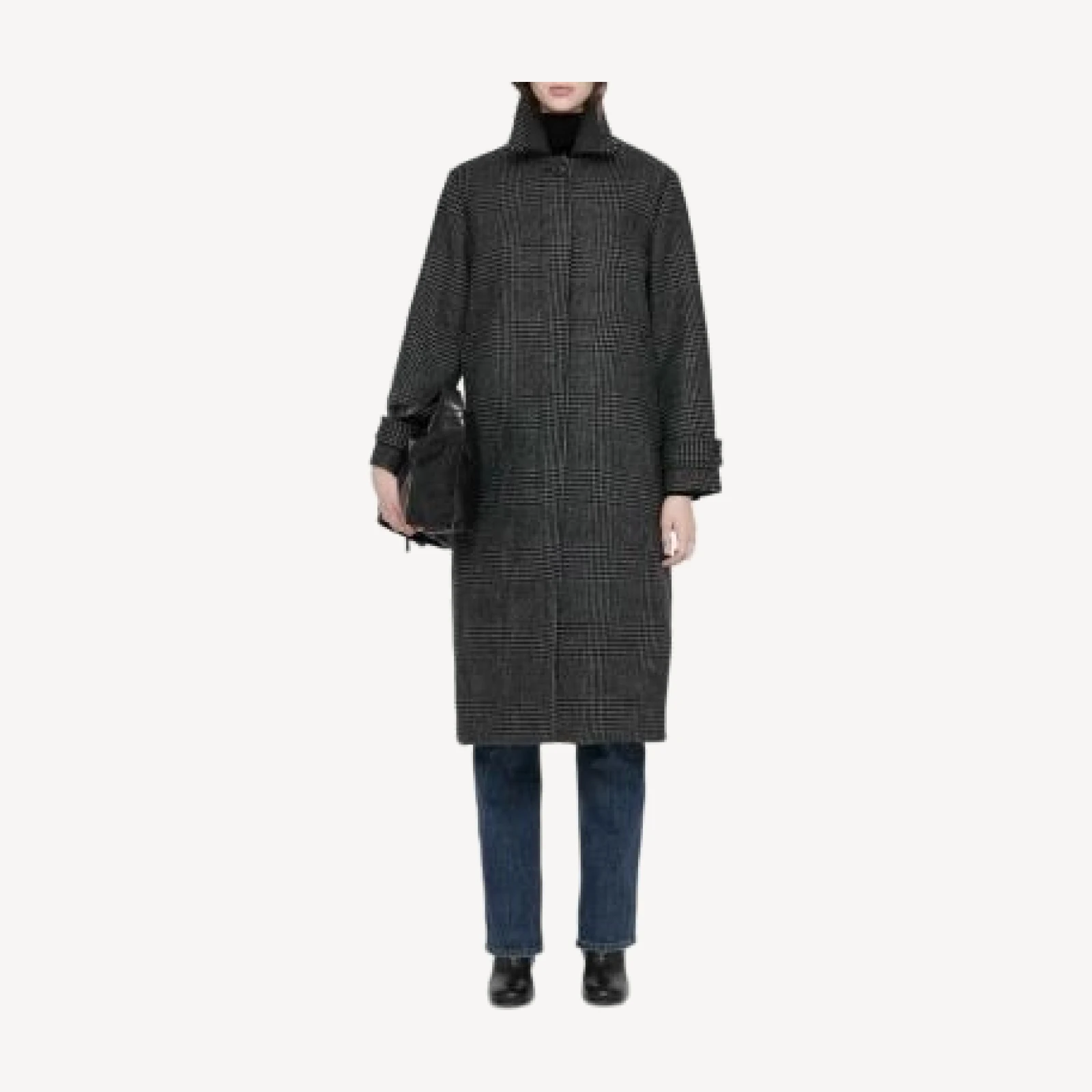 Allsaints Bianca Houndstooth Double Collar Coat