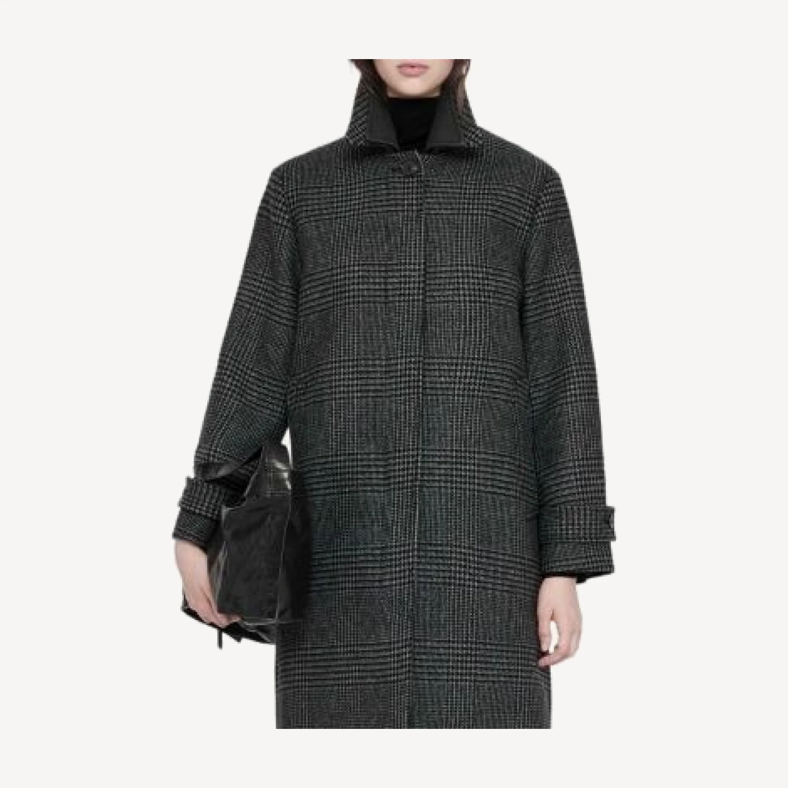 Allsaints Bianca Houndstooth Double Collar Coat