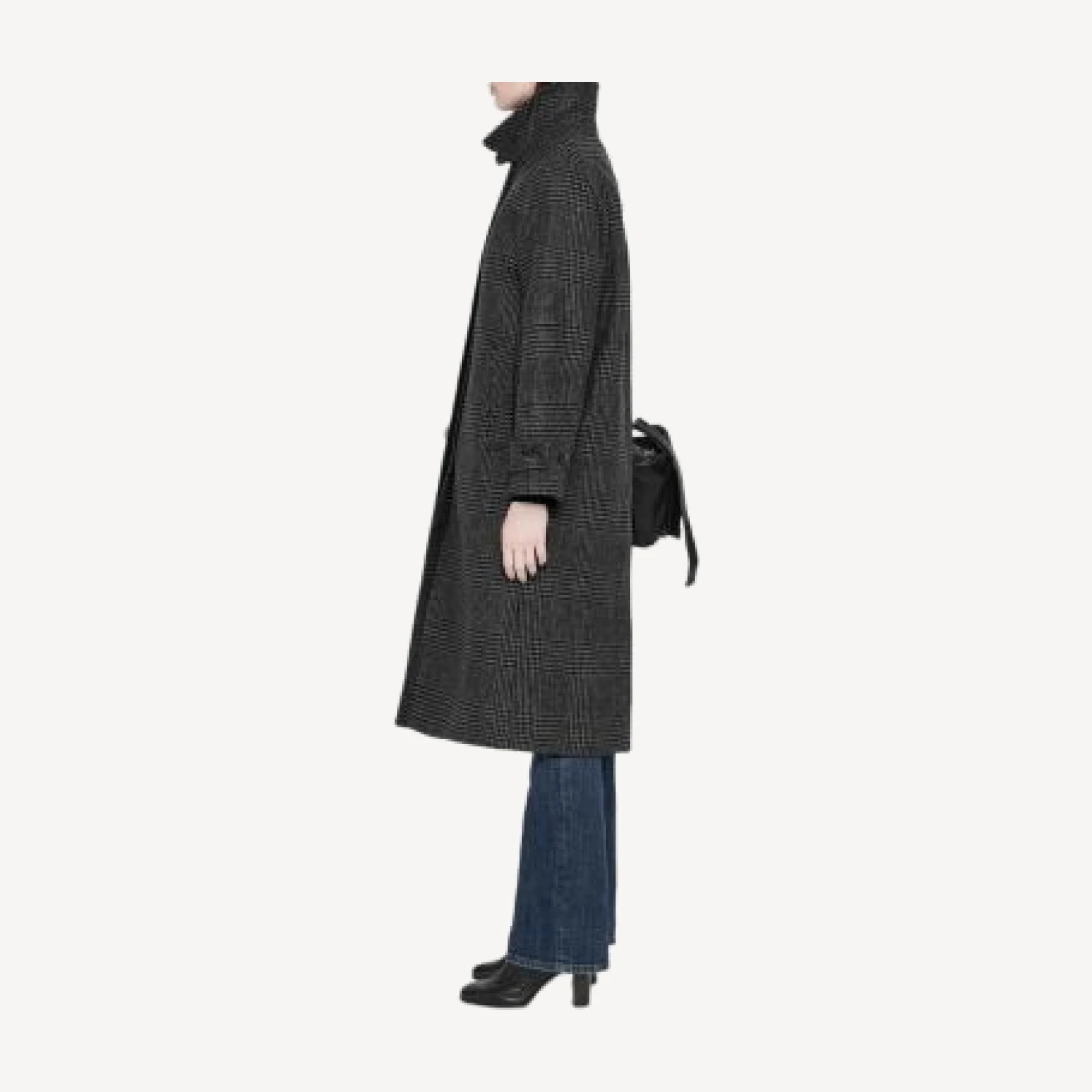 Allsaints Bianca Houndstooth Double Collar Coat