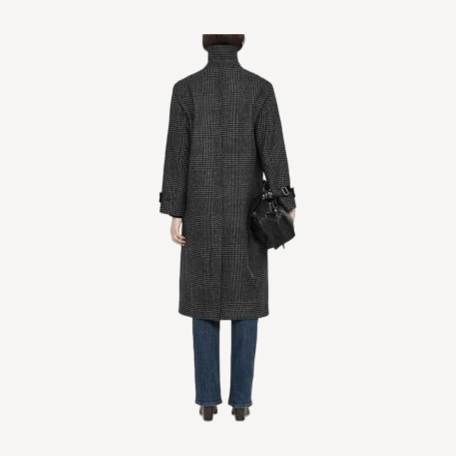 Allsaints Bianca Houndstooth Double Collar Coat