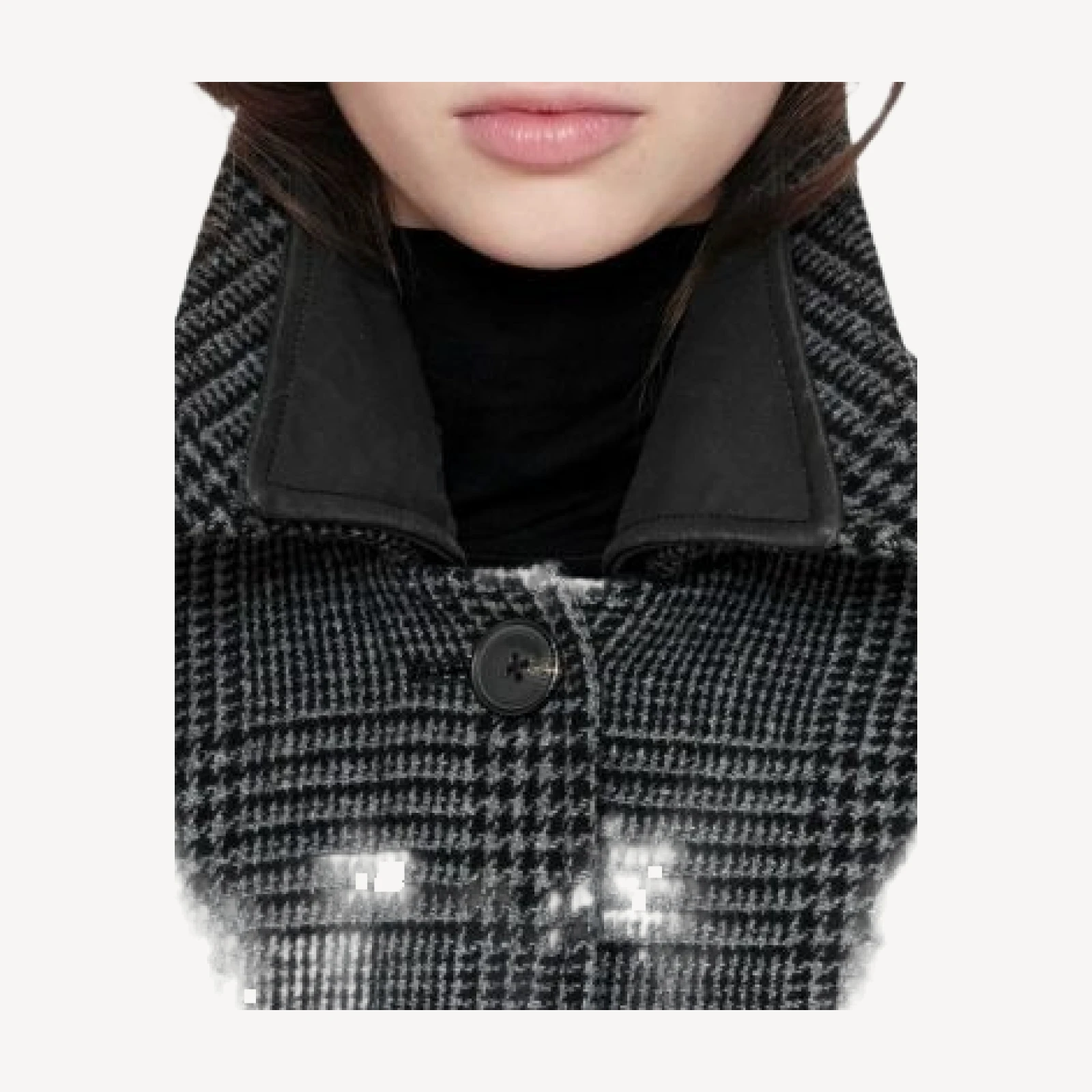 Allsaints Bianca Houndstooth Double Collar Coat
