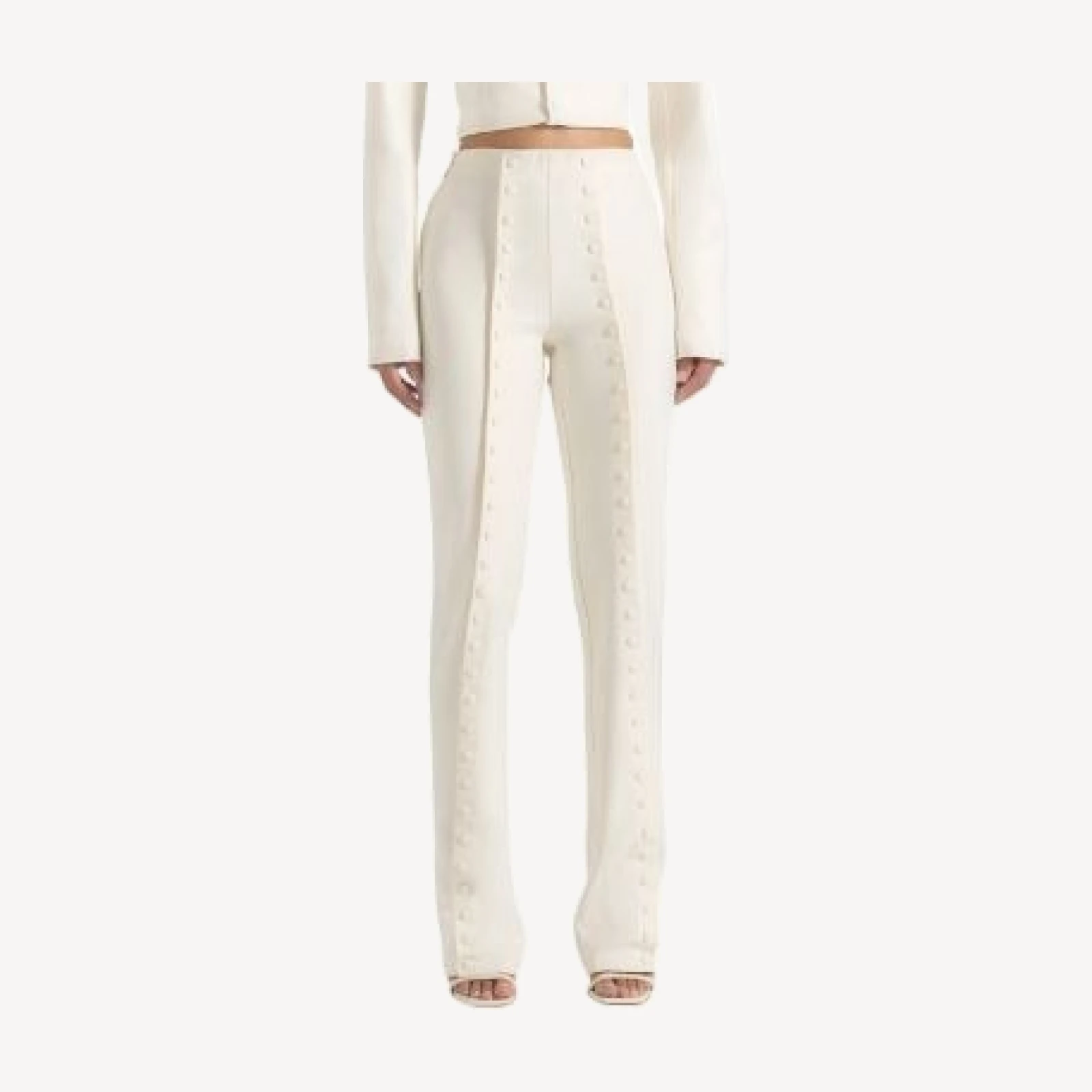 Maniere De Voir Therese Button Detail Trousers