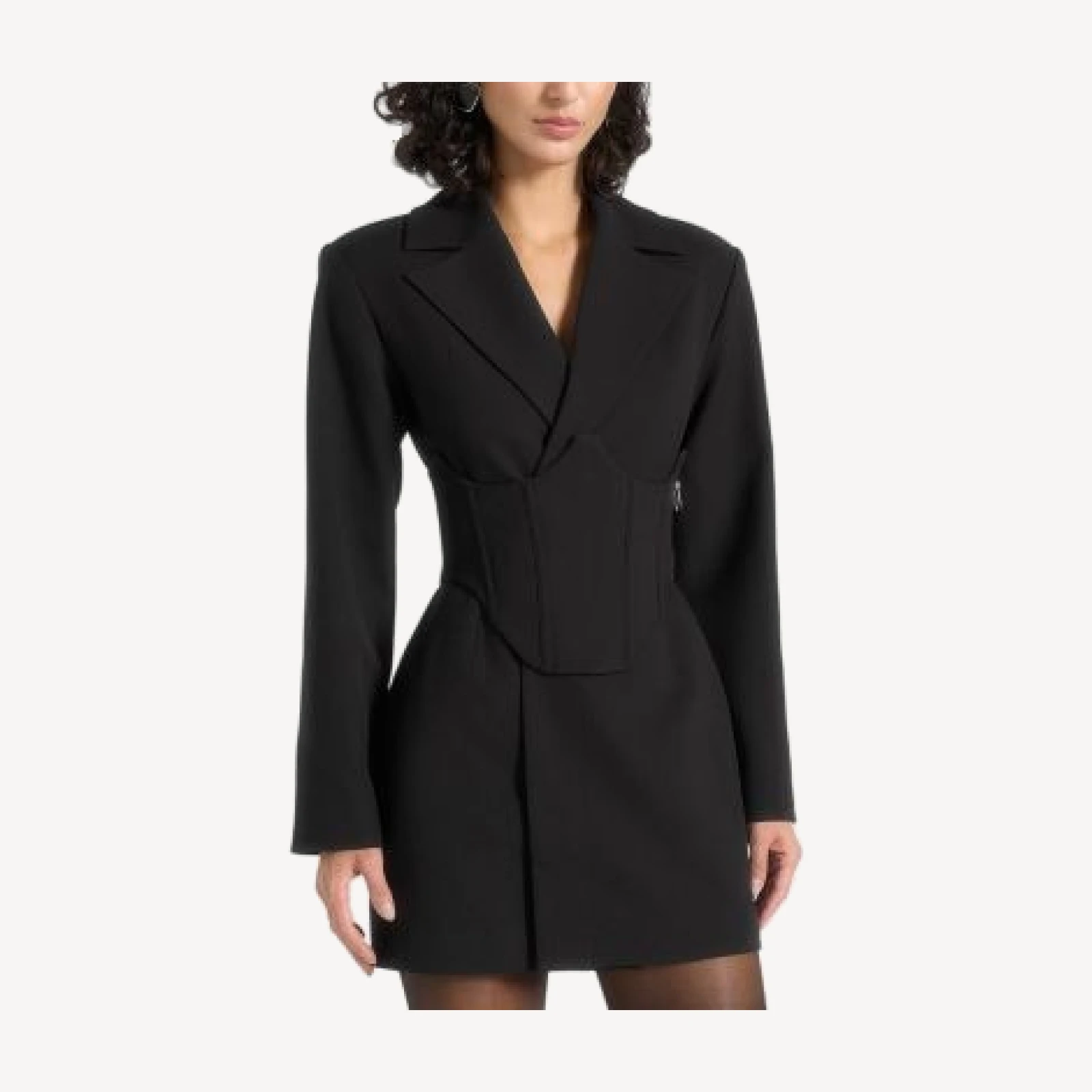 Maniere De Voir Lacey Blazer Dress with Reversible Corset