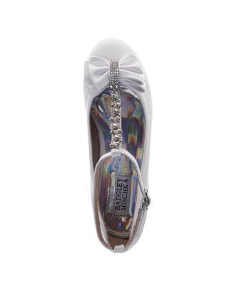 Badgley Mischka Girls' Sparkly Stones and Ribbon Dress Sandals - Toddler, Little Kid, Big Kid