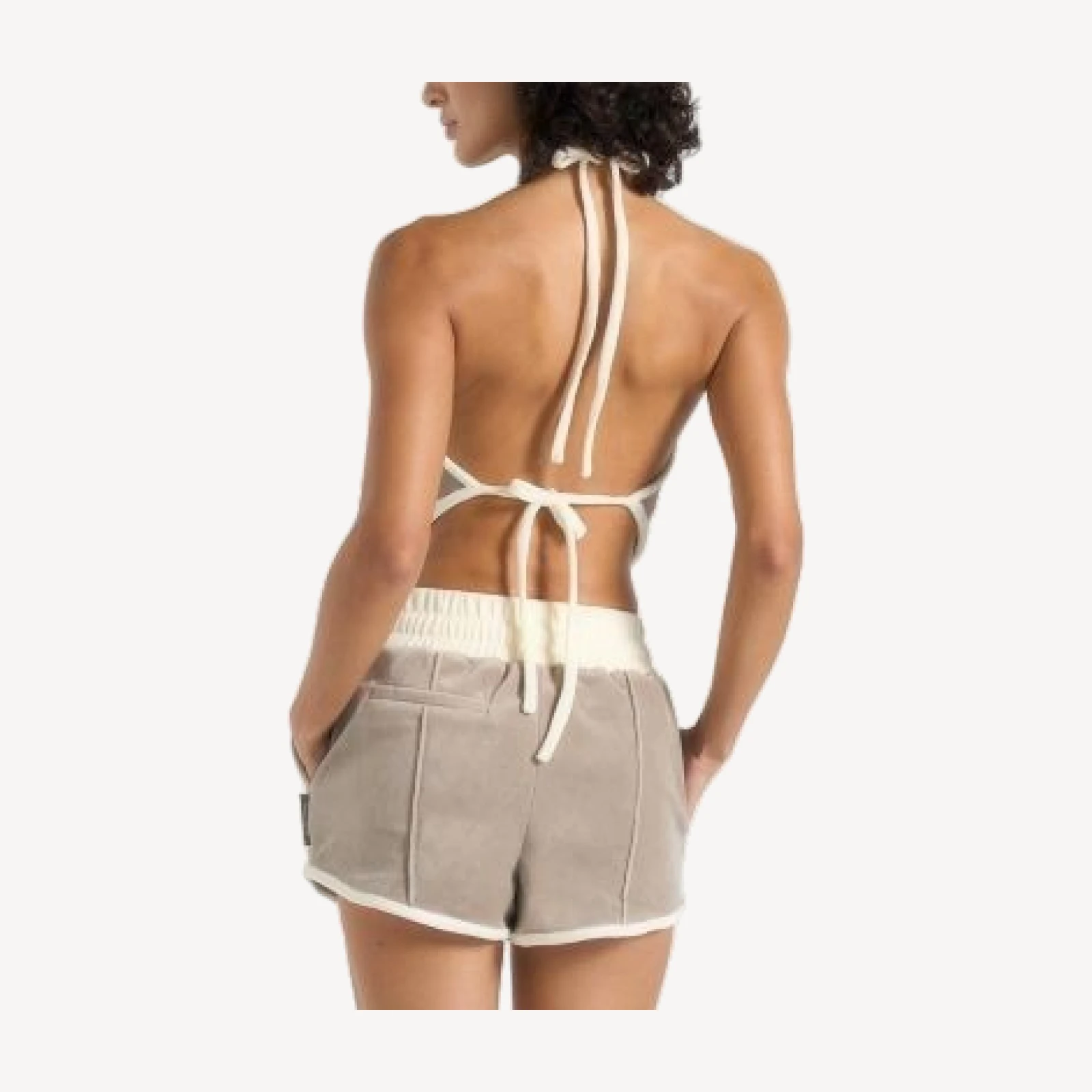 Maniere De Voir MalAna Velour Halter Top