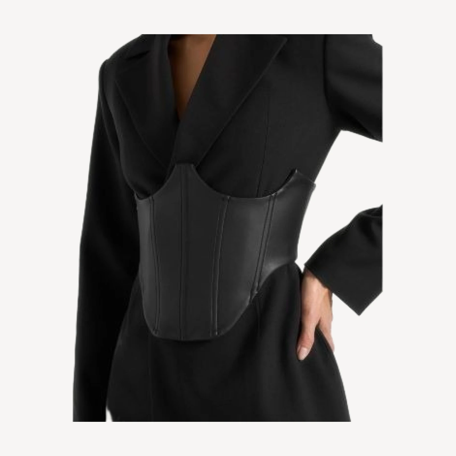 Maniere De Voir Lacey Blazer Dress with Reversible Corset
