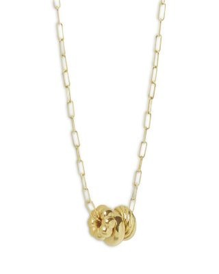 Bloomingdale's Fine Collection Triple Rondelle Paperclip Necklace in 14K Yellow Gold, 18