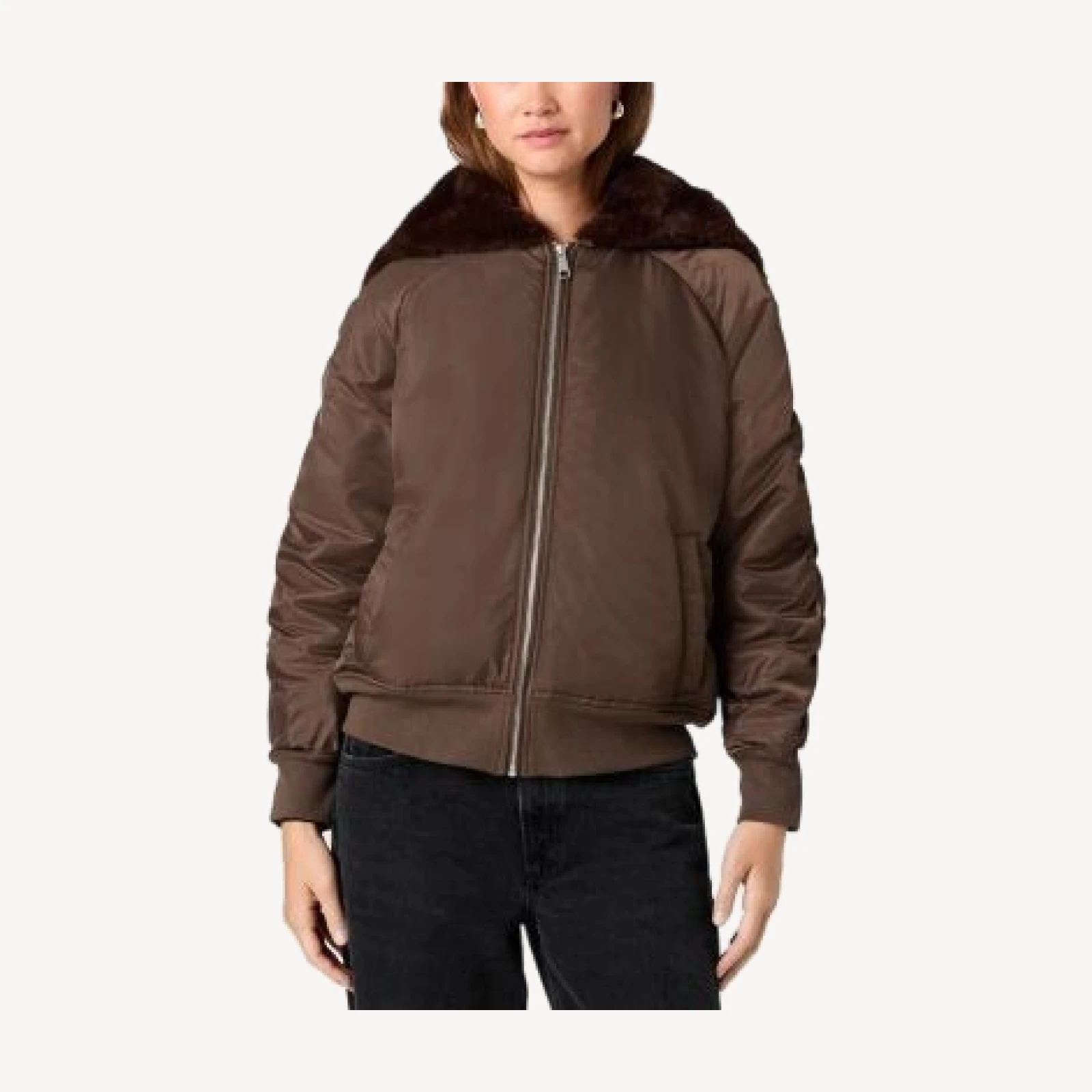 French Connection Hooded Zip Front Jacket