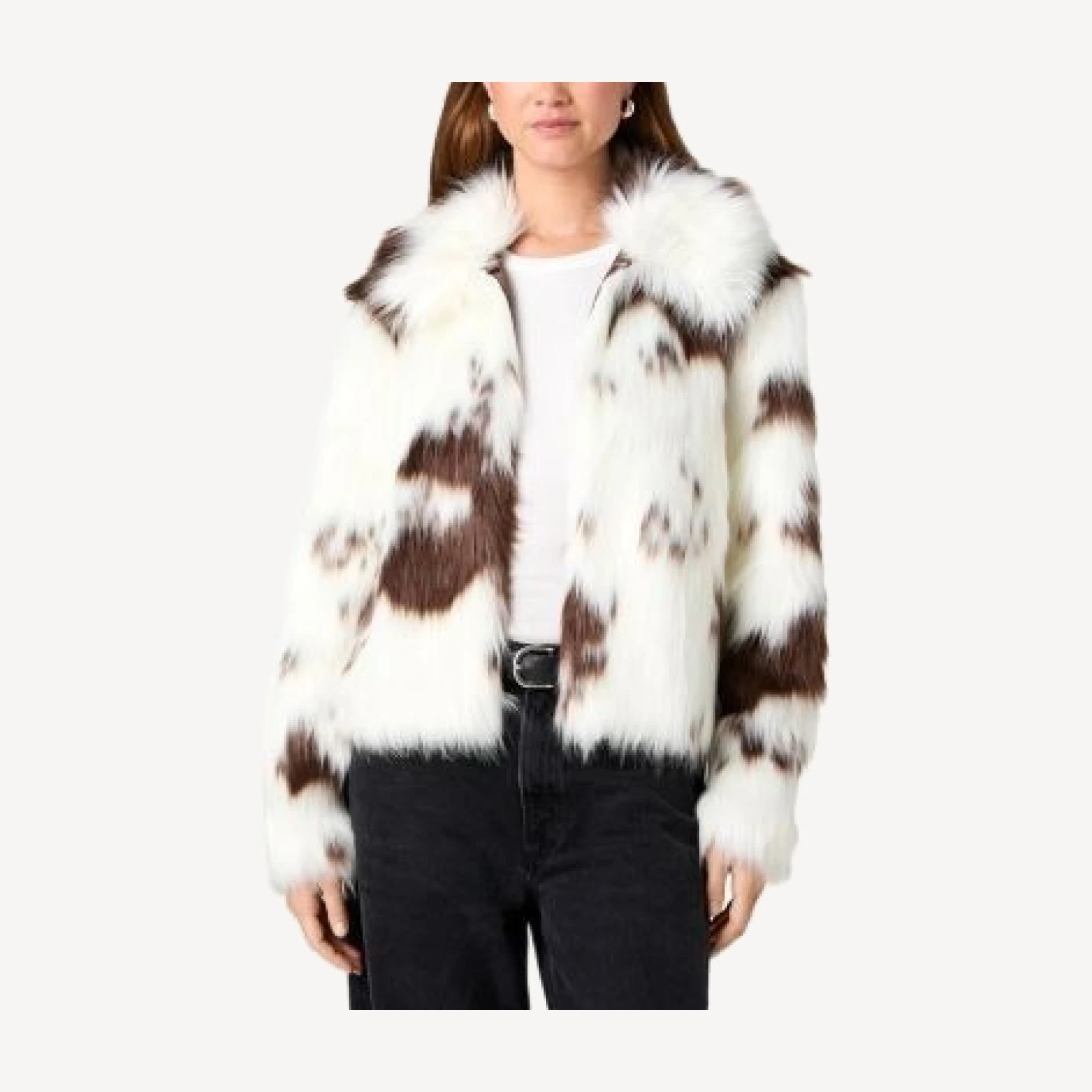 French Connection Faux Fur Collared Jacket