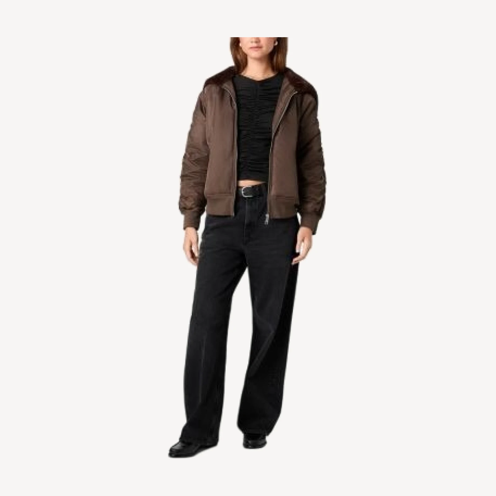 French Connection Hooded Zip Front Jacket