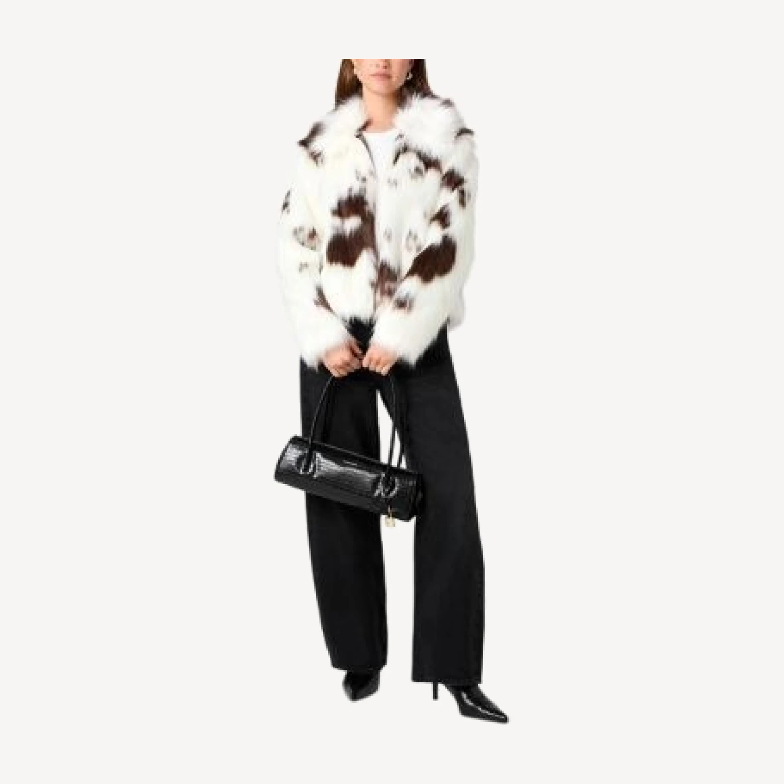 French Connection Faux Fur Collared Jacket