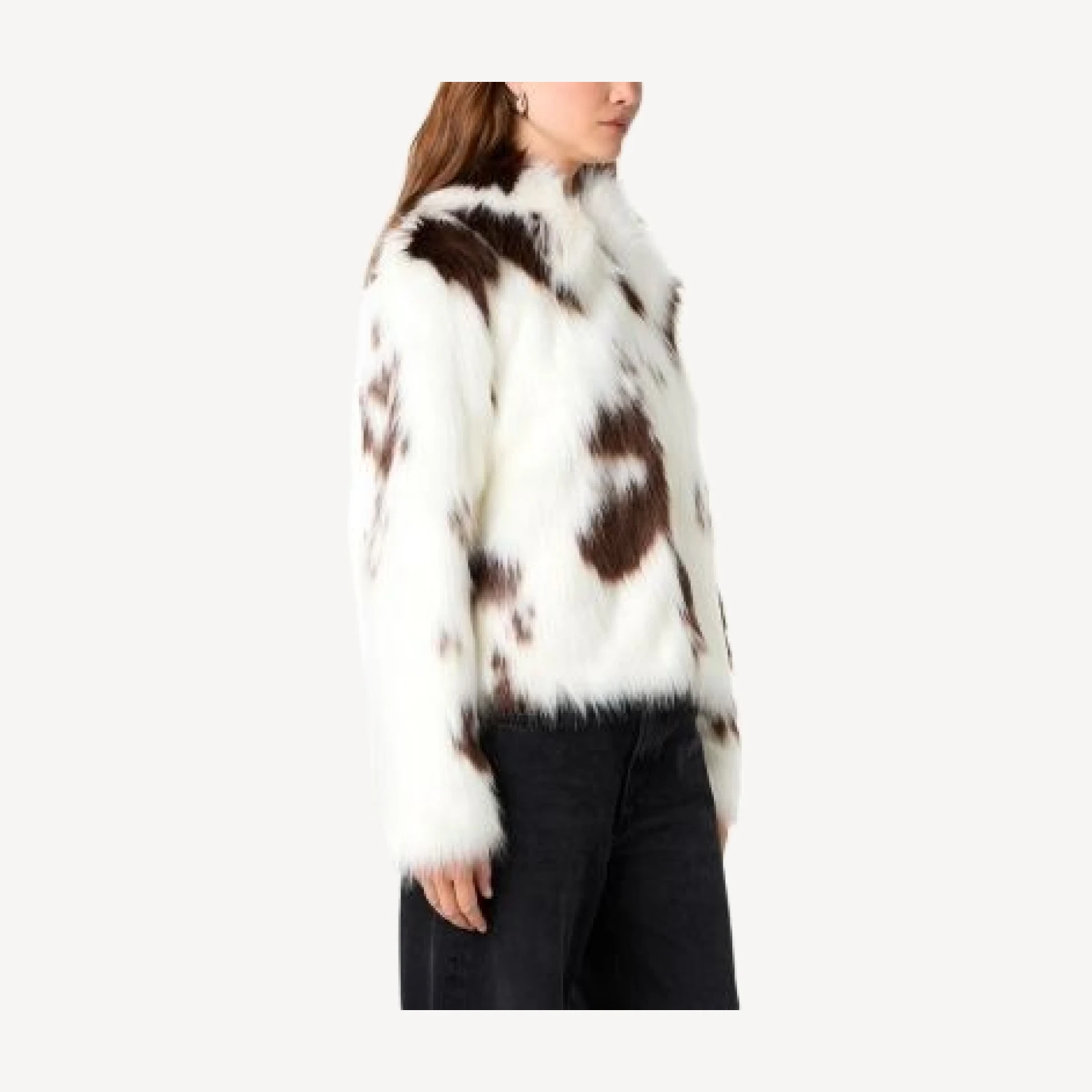 French Connection Faux Fur Collared Jacket