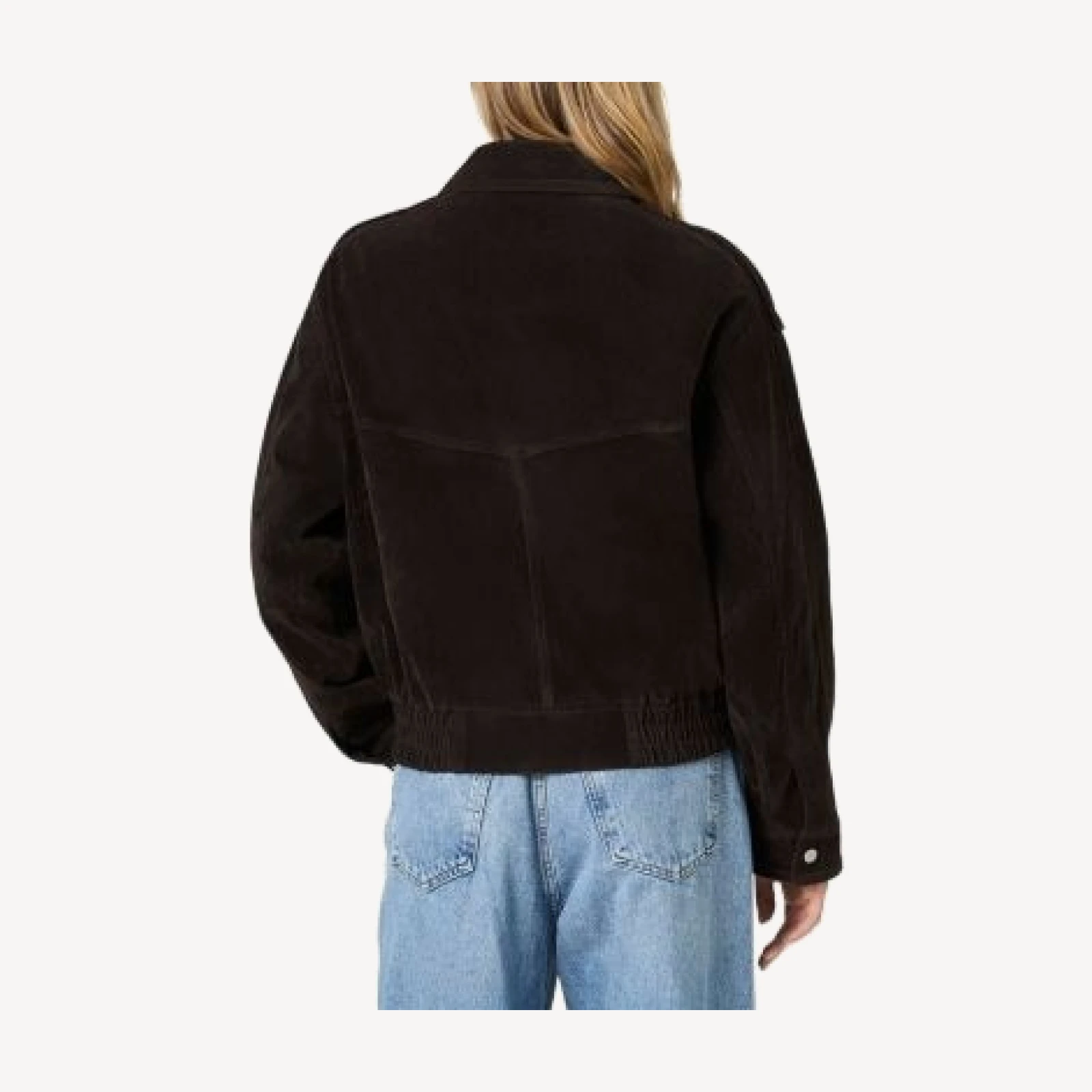 French Connection Spread Collar Zip Front Long Sleeve Jacket