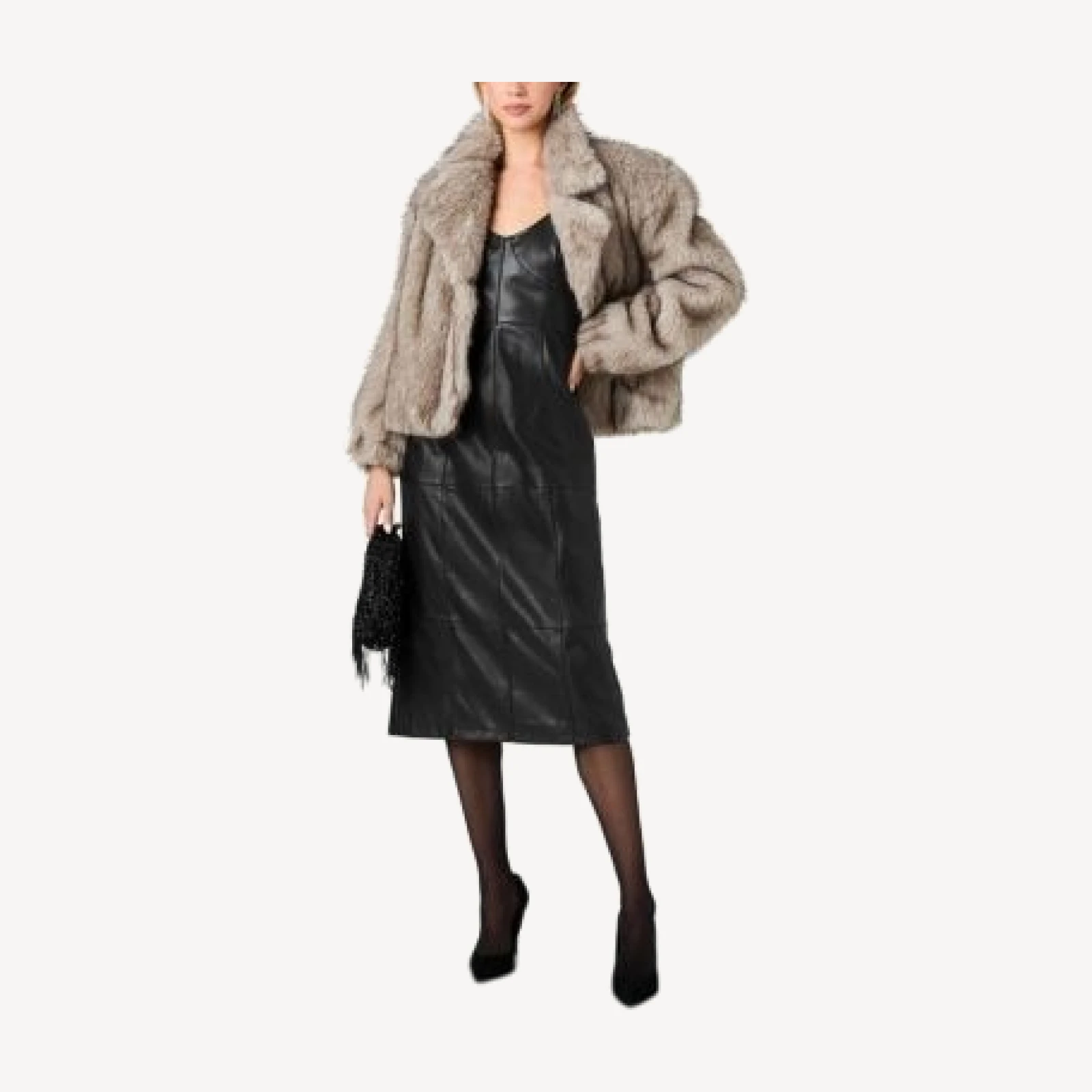 French Connection Elio Faux Fur Oversized Jacket