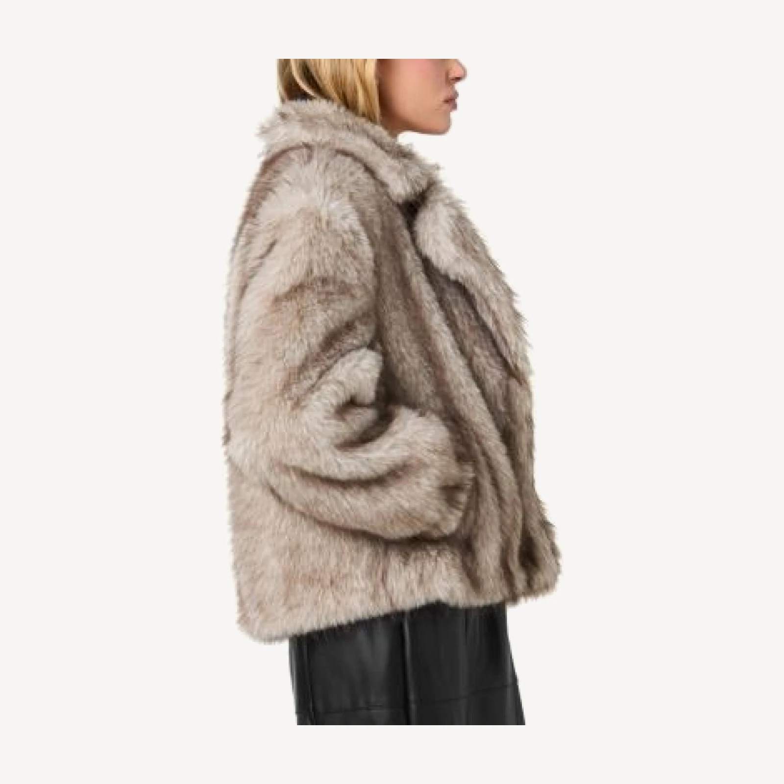 French Connection Elio Faux Fur Oversized Jacket