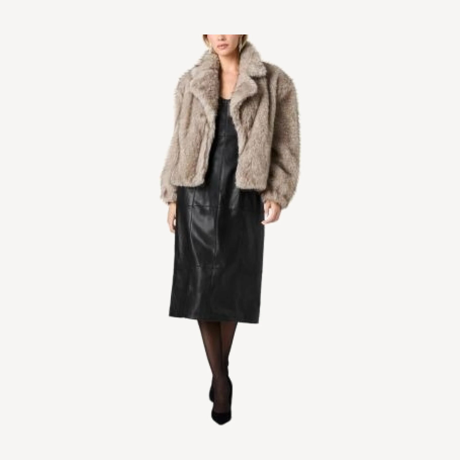 French Connection Elio Faux Fur Oversized Jacket