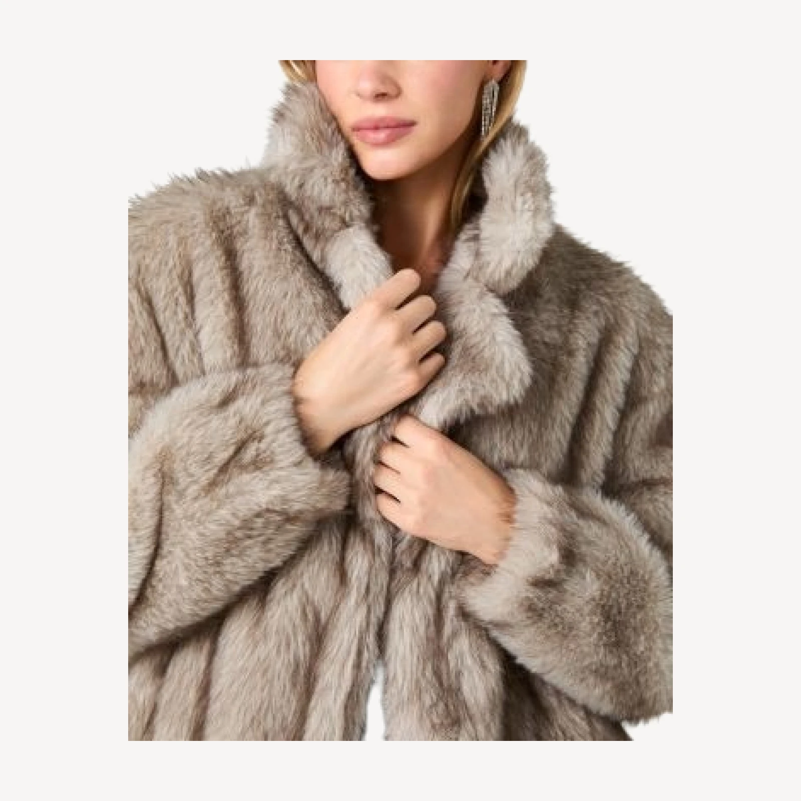 French Connection Elio Faux Fur Oversized Jacket