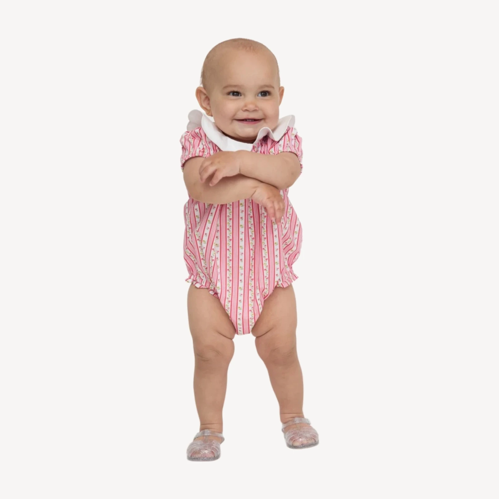 The Baby Nova Bubble - Pansy Stripe Pink