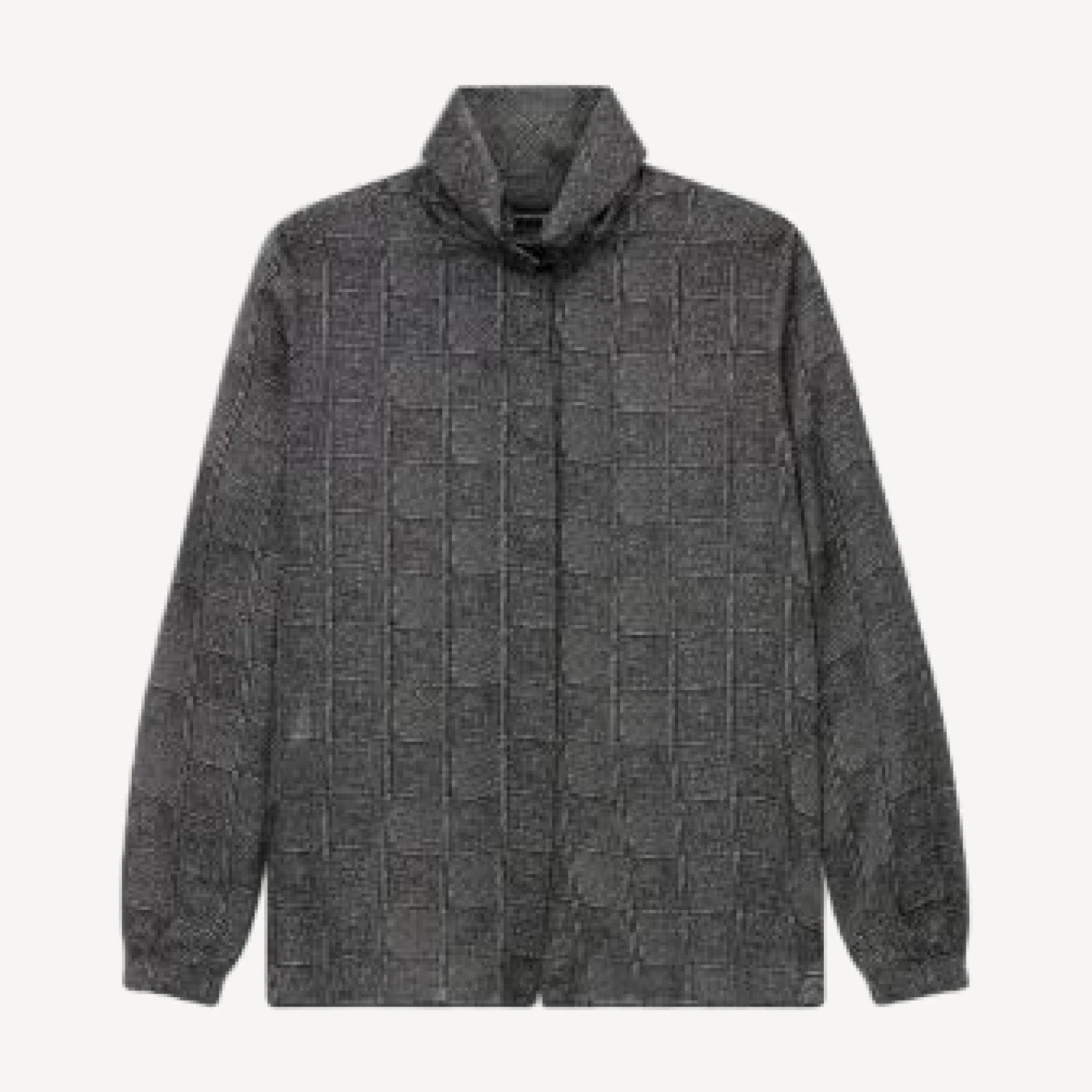 Emporio Armani Check Satin High Neck Blouse