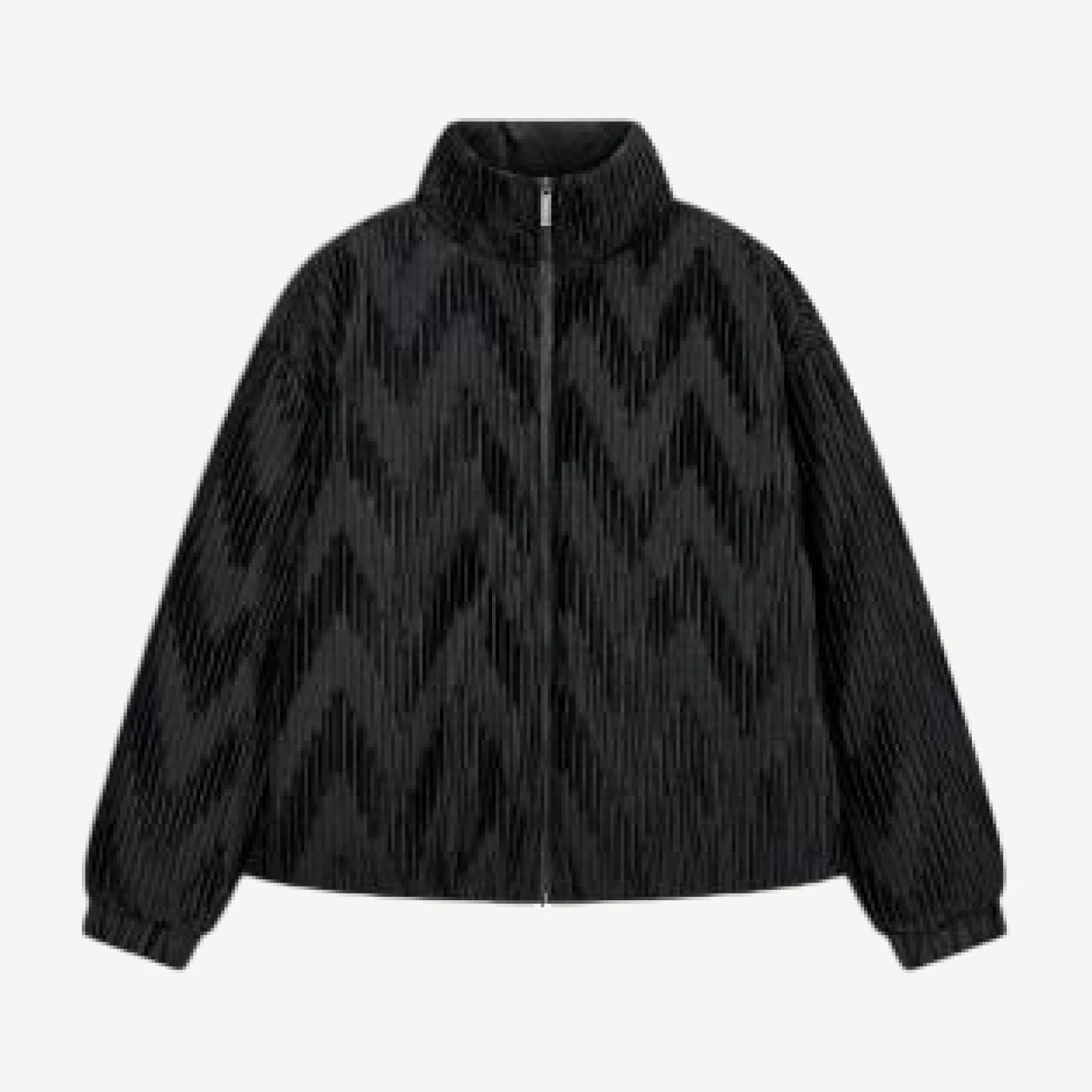 Emporio Armani Plisse Velvet Puffer Jacket