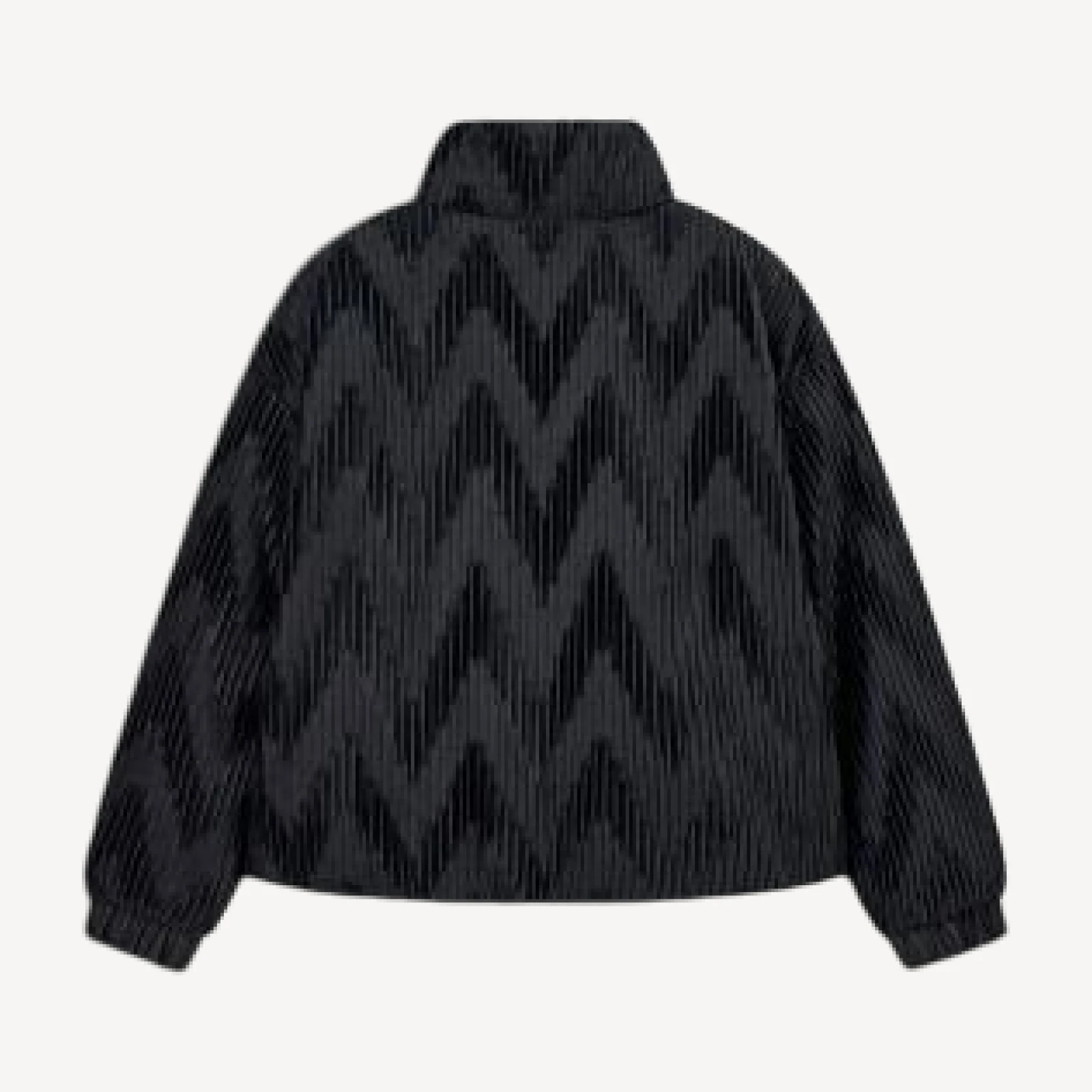 Emporio Armani Plisse Velvet Puffer Jacket