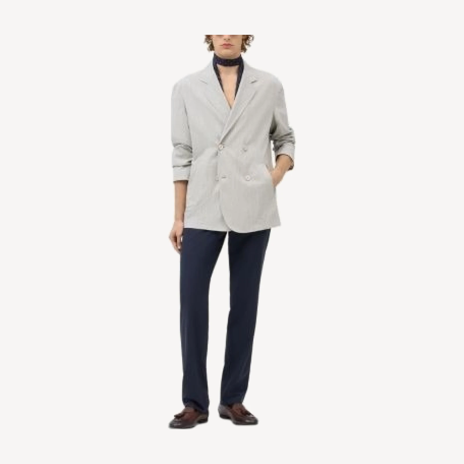 Emporio Armani Striped Stretch Wool Regular Fit Blazer