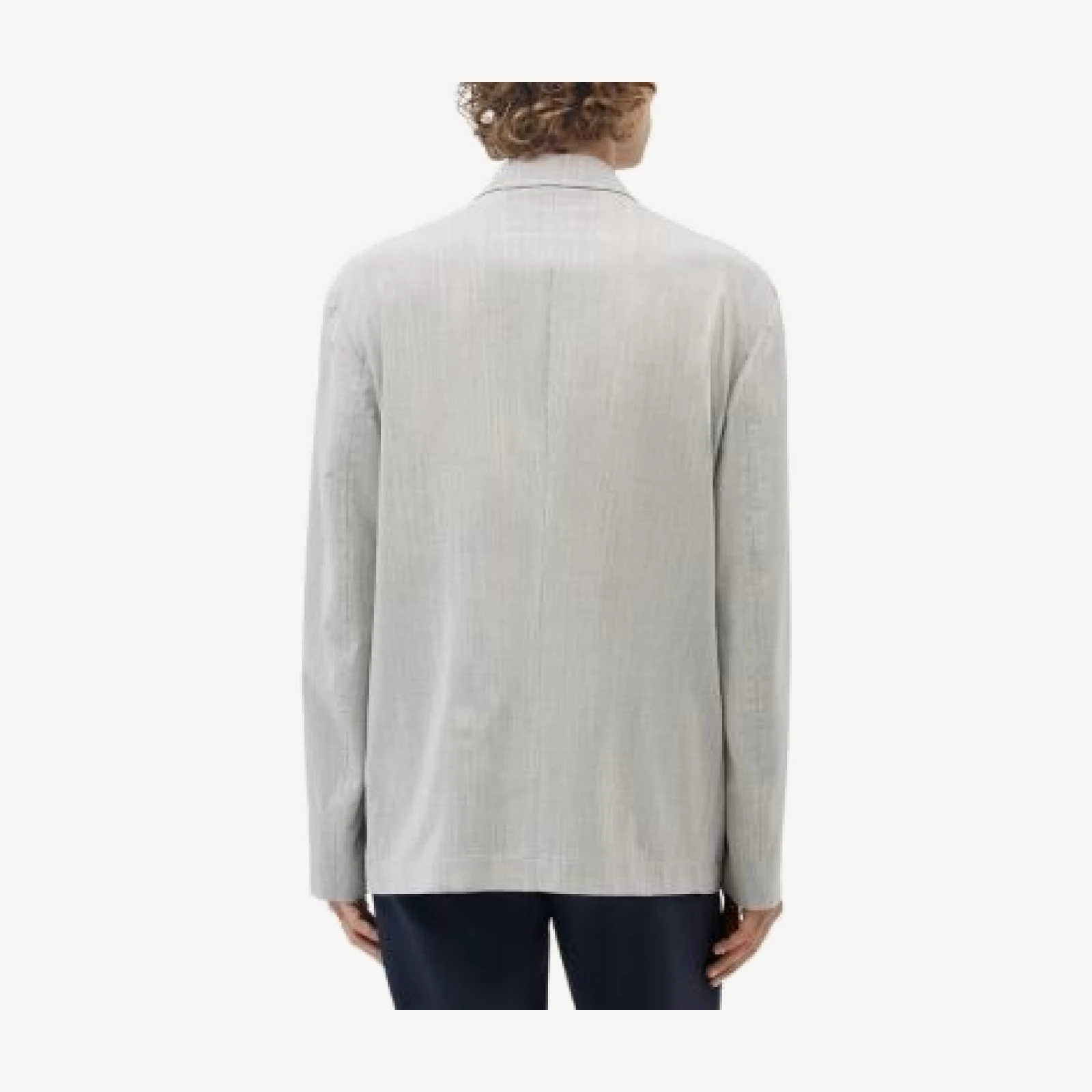 Emporio Armani Striped Stretch Wool Regular Fit Blazer