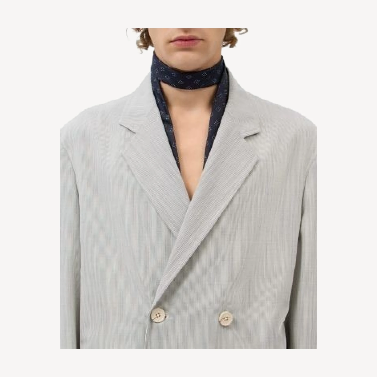 Emporio Armani Striped Stretch Wool Regular Fit Blazer