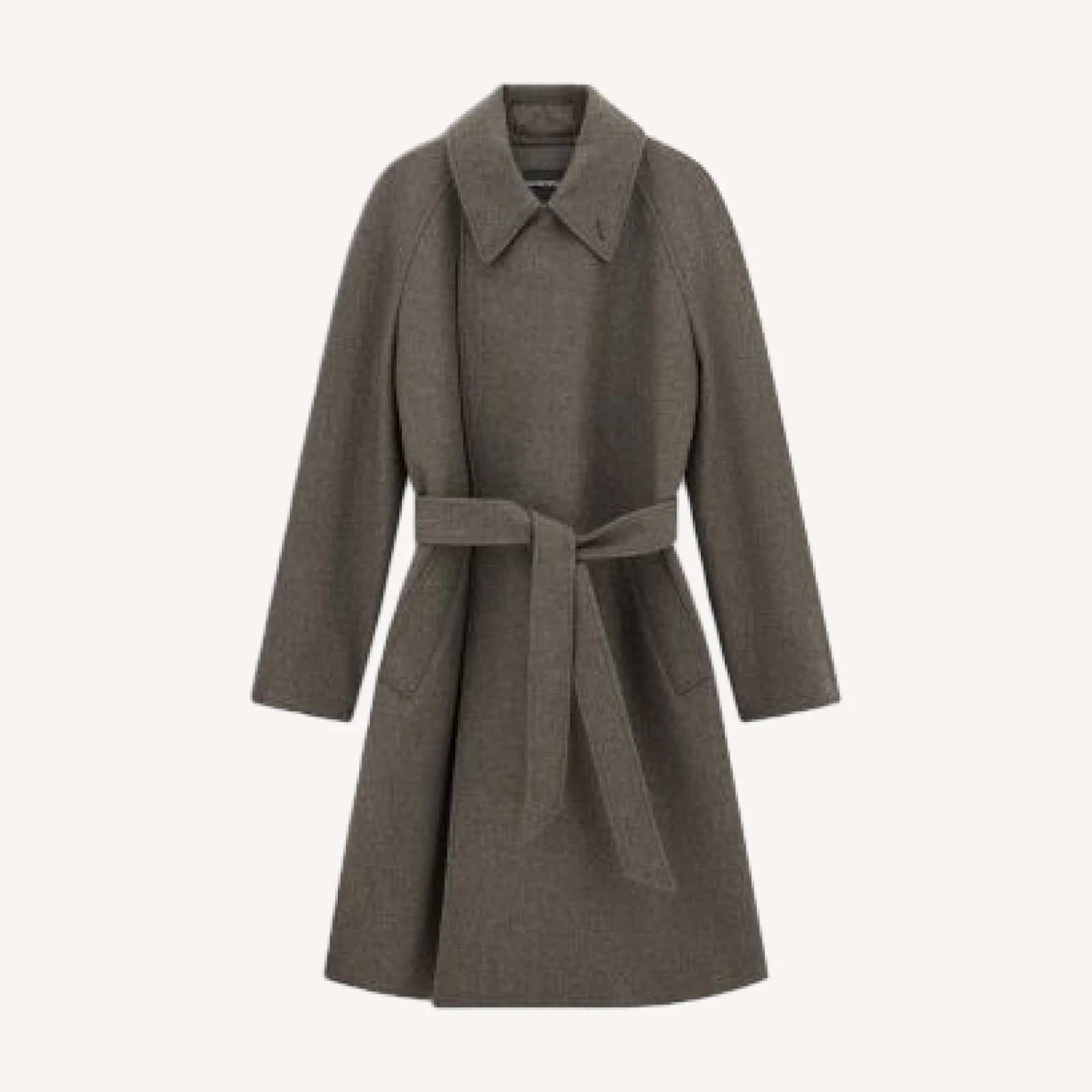 Emporio Armani Melton Wool Trench Coat