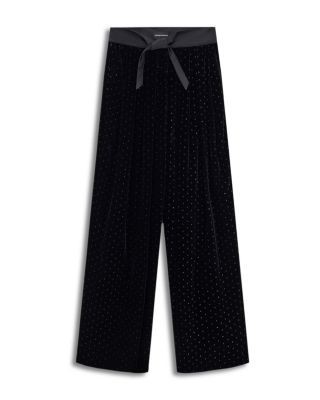 Emporio Armani Glitter Dot Velvet Pants