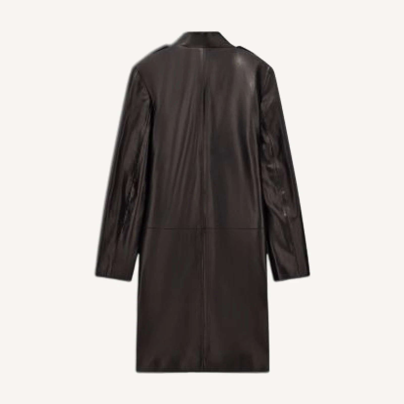Emporio Armani Double Breasted Leather Trench Coat