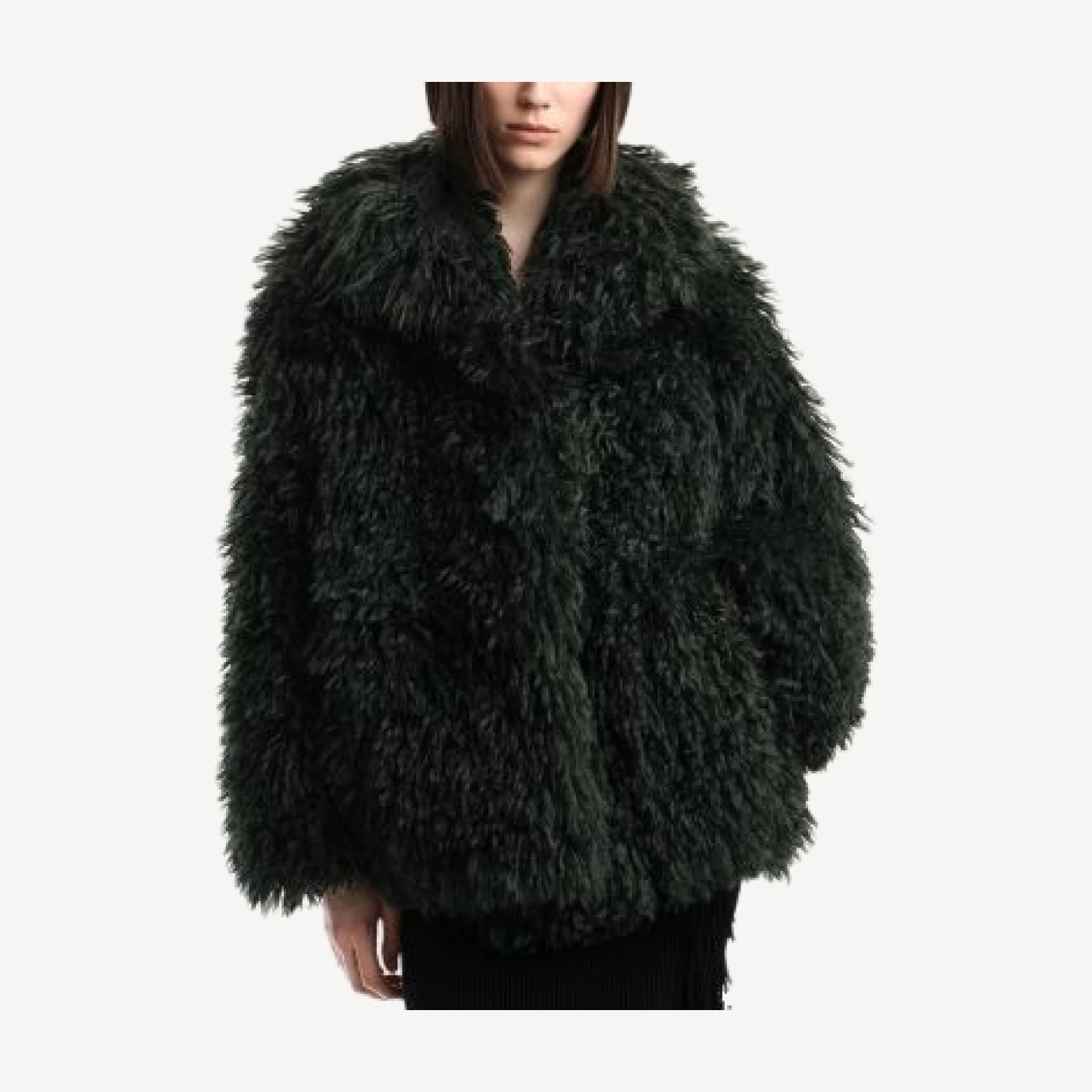 Emporio Armani Mongolian Faux Fur Coat