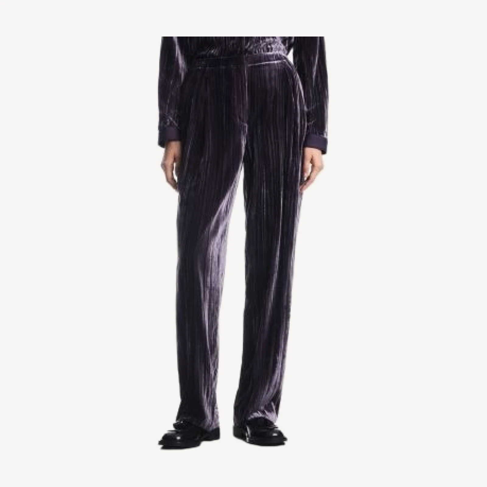 Emporio Armani Pleated Velvet Pants