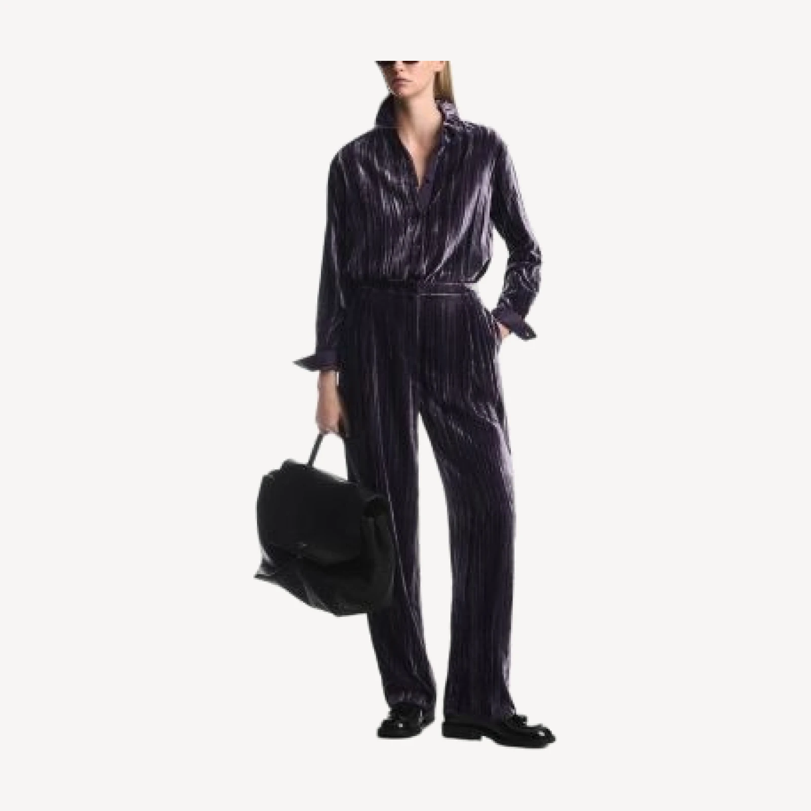 Emporio Armani Pleated Velvet Pants