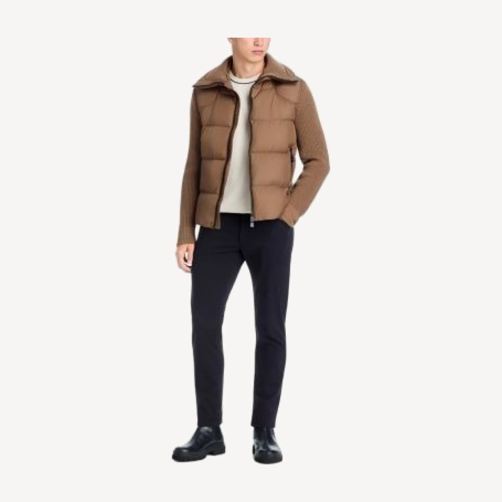 Moncler Grenoble Padded Wool Zip Cardigan