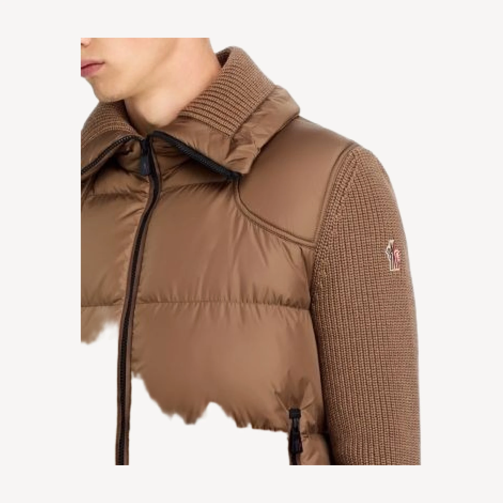 Moncler Grenoble Padded Wool Zip Cardigan