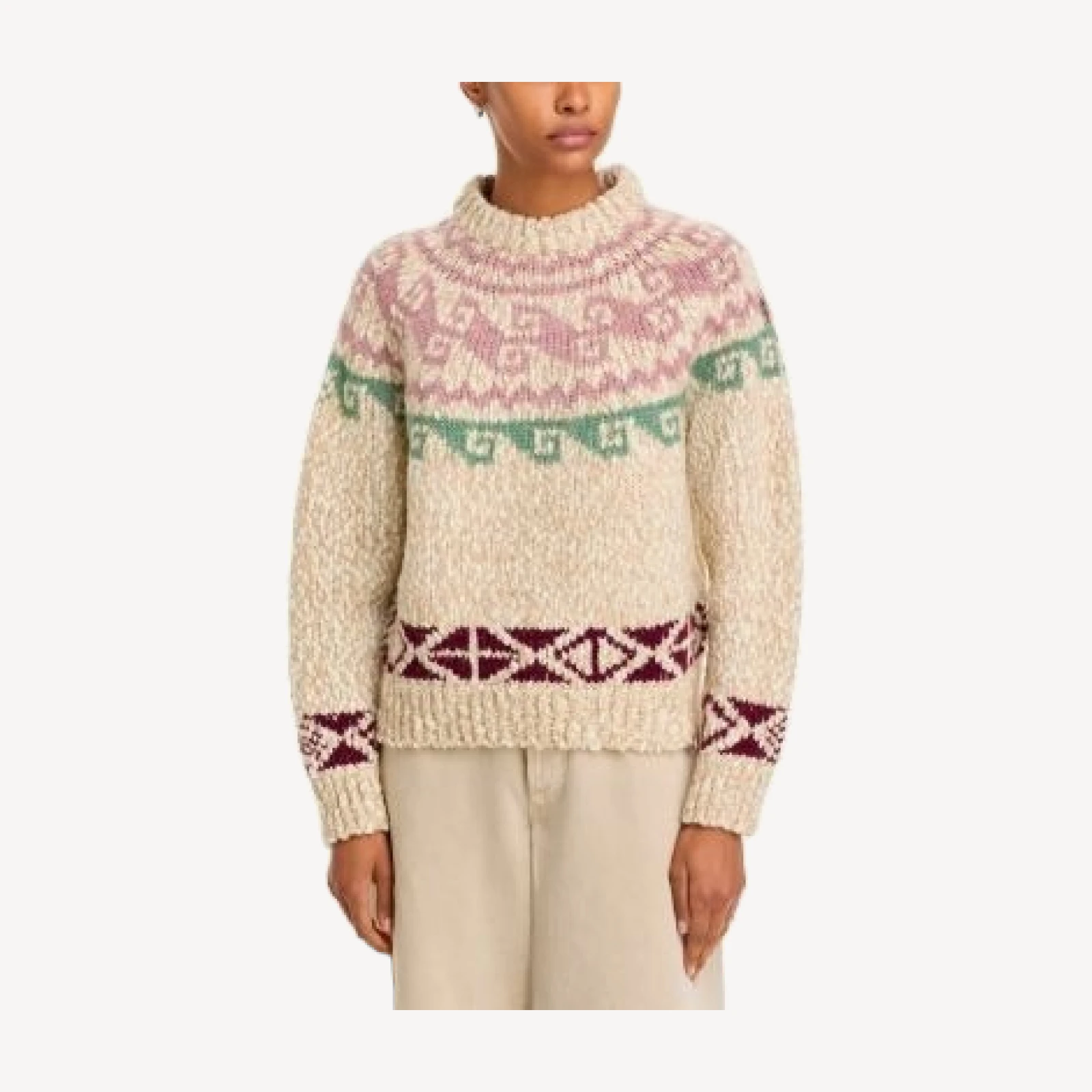Moncler Intarsia Knit Crewneck Sweater