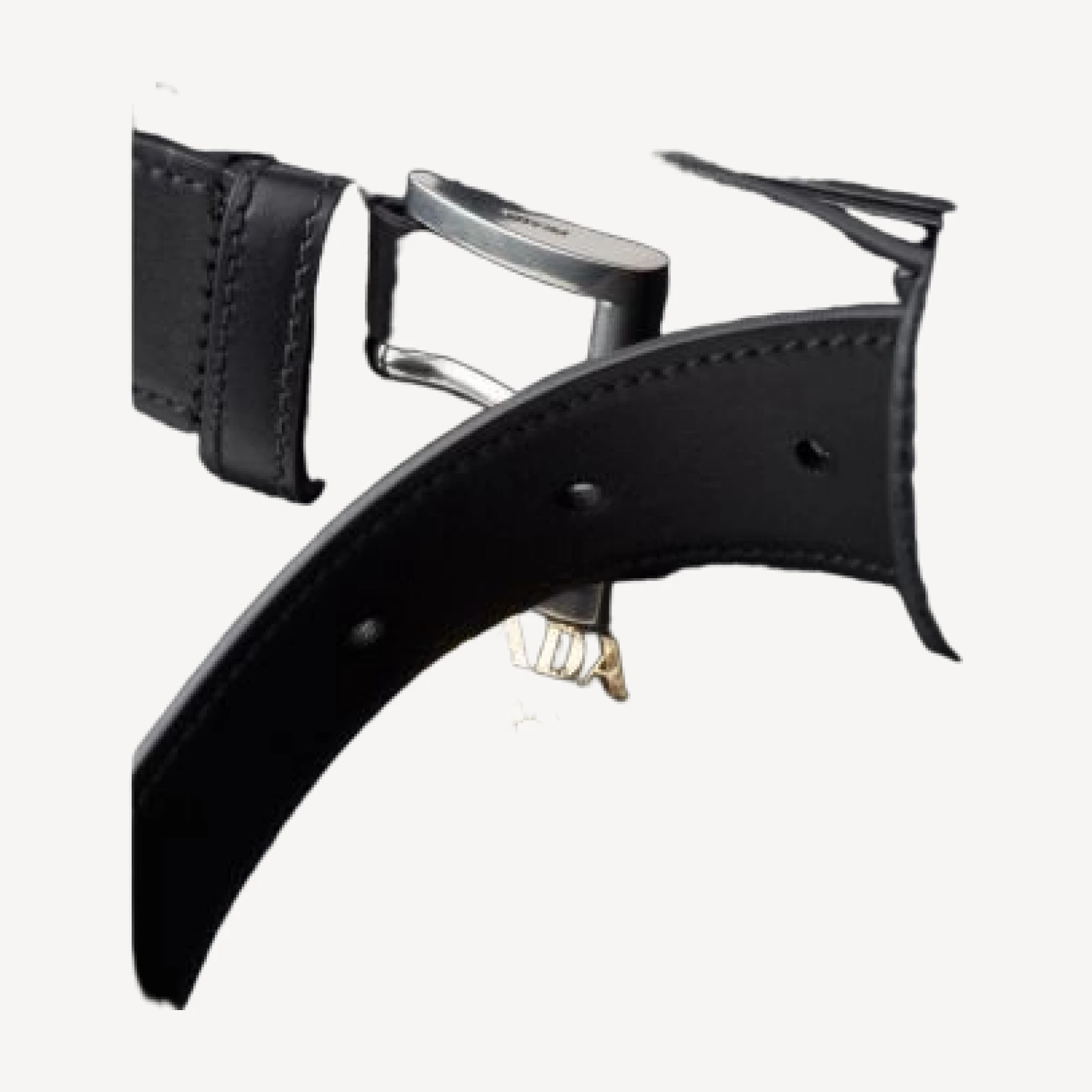 Prada Buckle Leather Bag With Belt