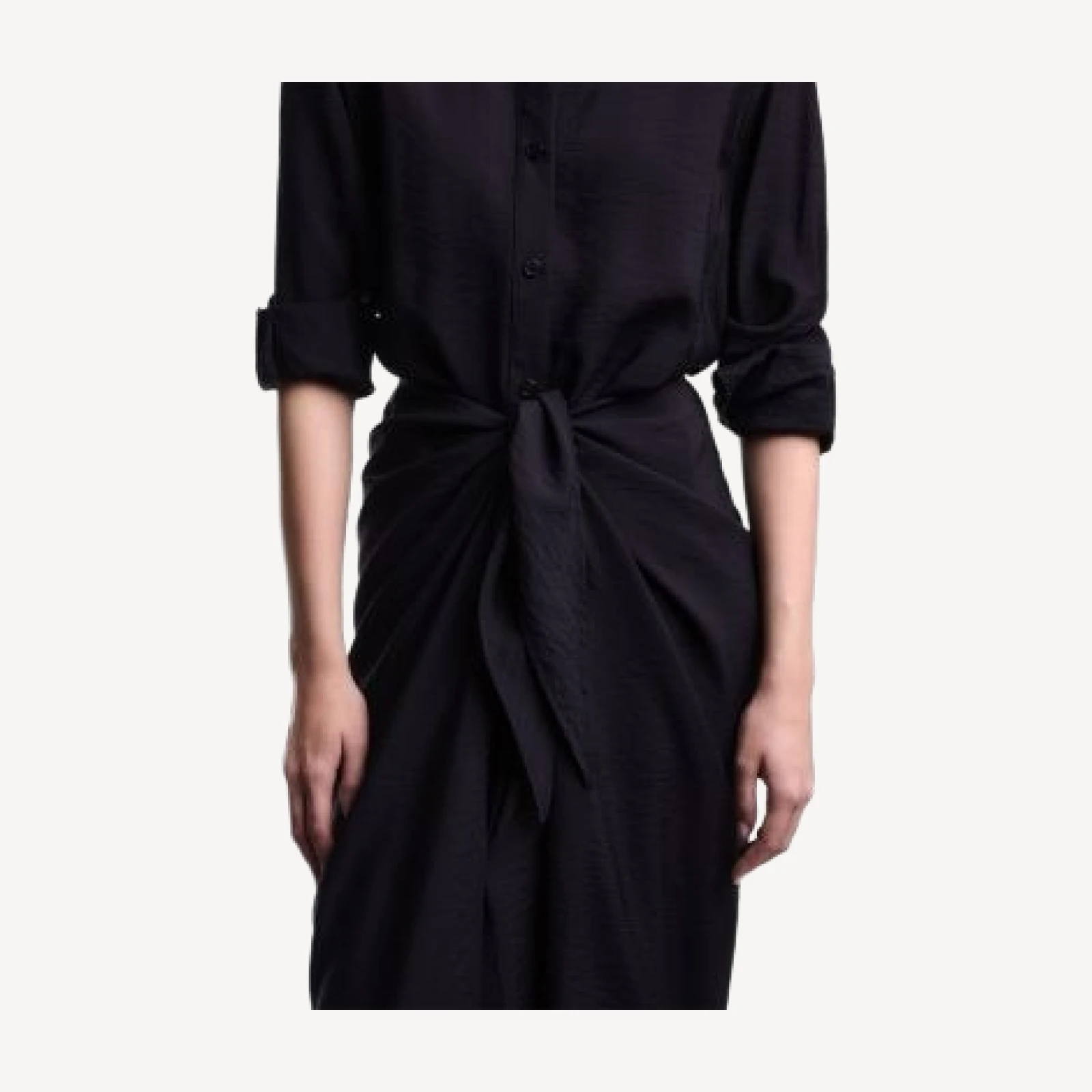 Emporio Armani Techno Rayon Wrap Detail Maxi Dress