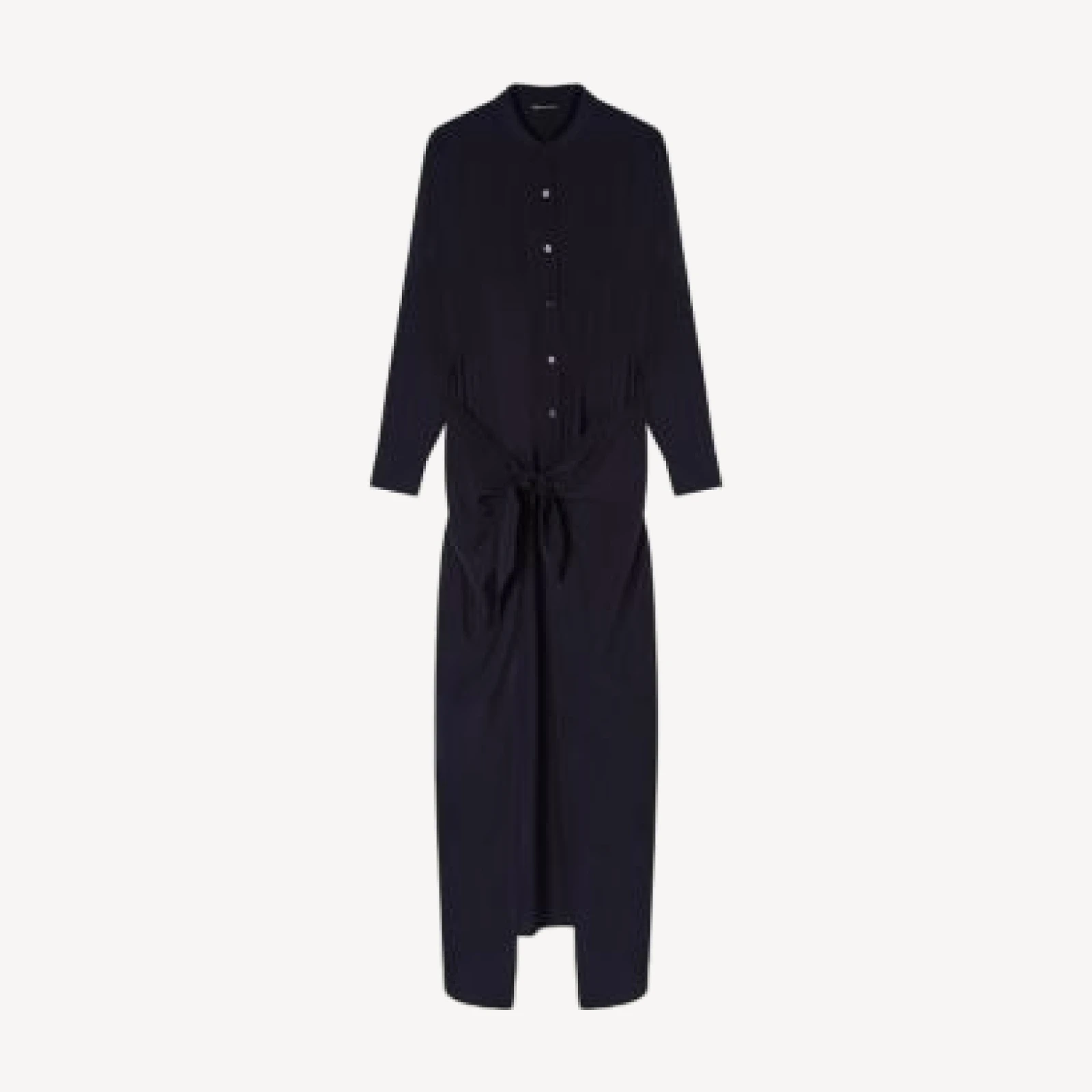 Emporio Armani Techno Rayon Wrap Detail Maxi Dress