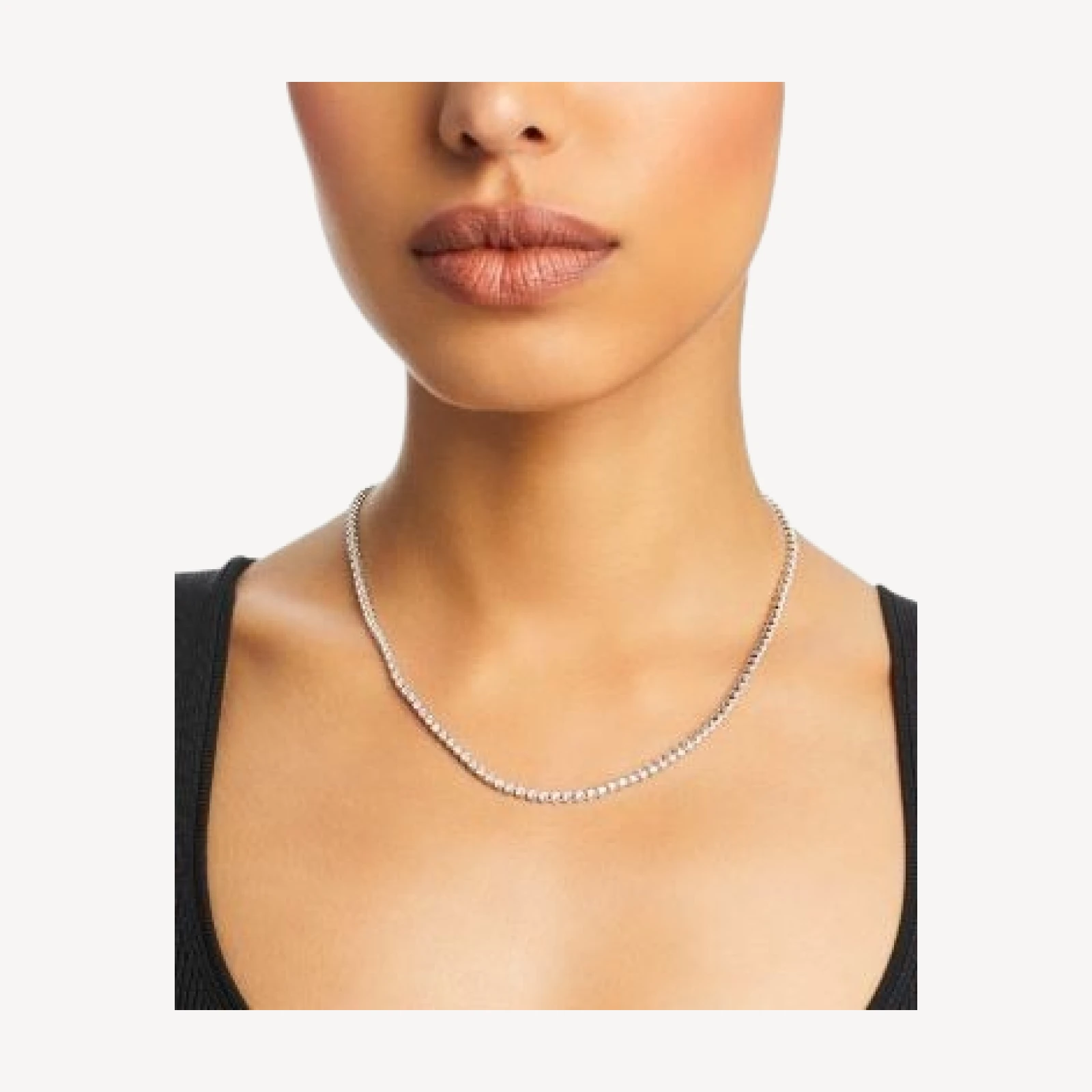 Bloomingdale's Fine Collection Diamond Crown Set Tennis Necklace in 14K White Gold, 4.0 tcw