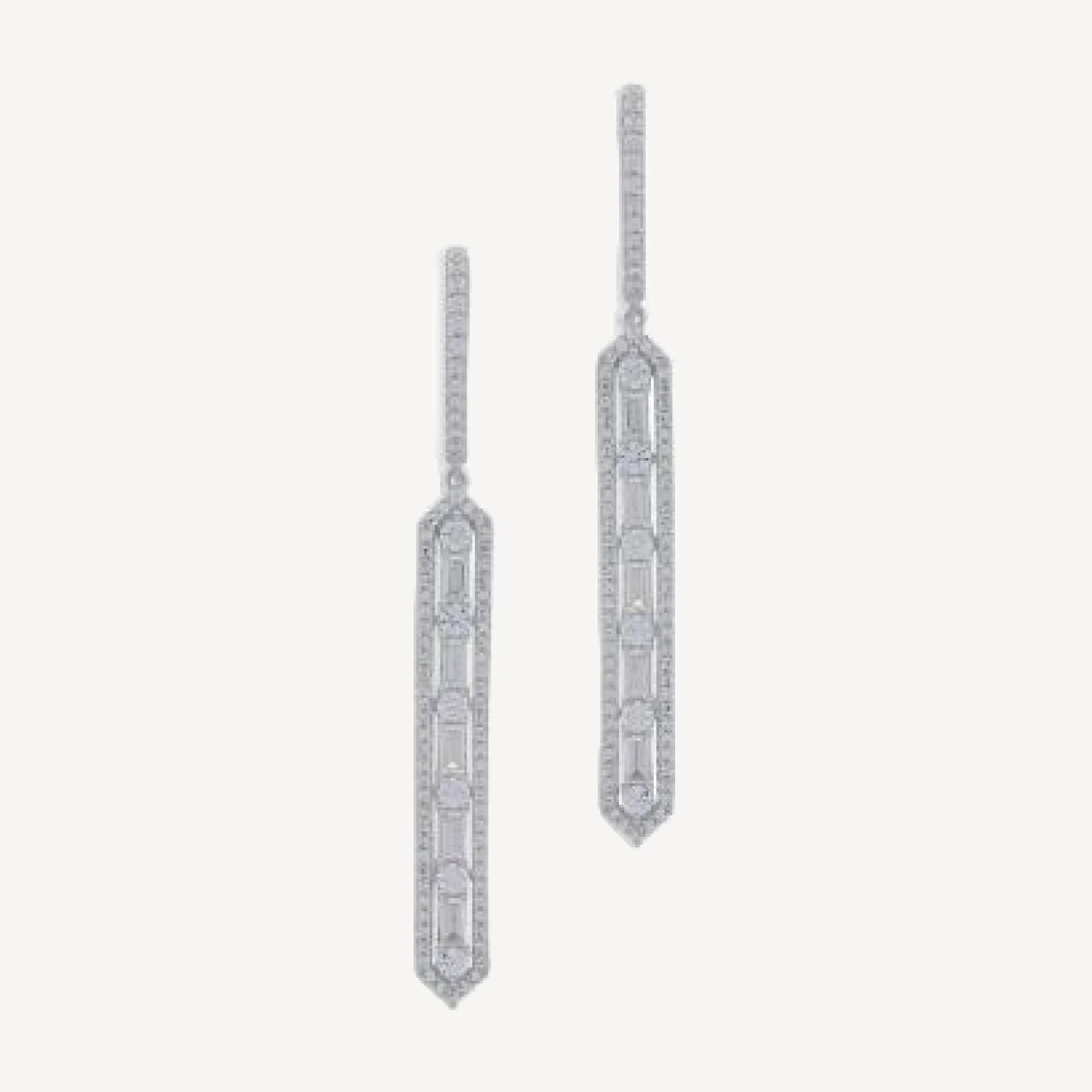 Bloomingdale's Fine Collection Diamond Linear Drop Earrings in 14K White Gold, 1.50 ct. t. w
