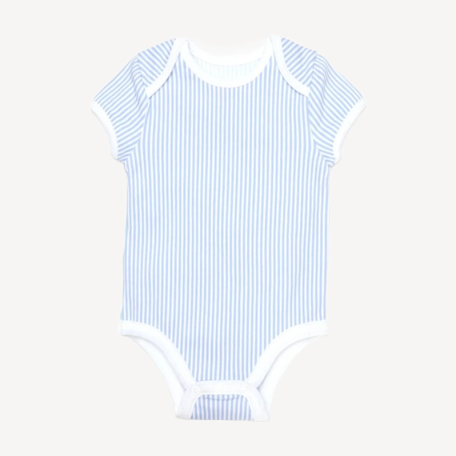 The Short Sleeve Onesie - Blue/White Stripe