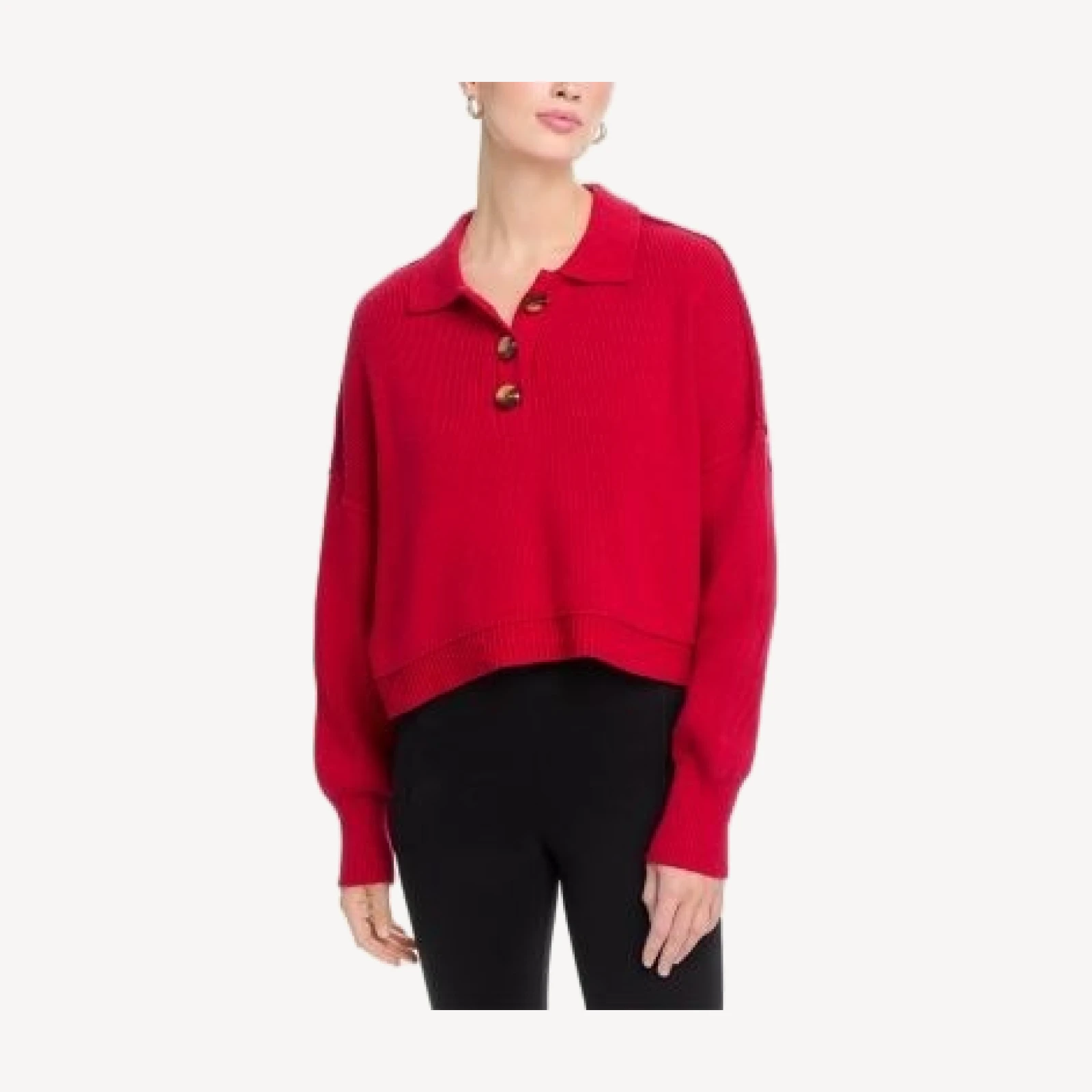 Aqua Long Sleeve Drop Shoulder Sweater - Exclusive